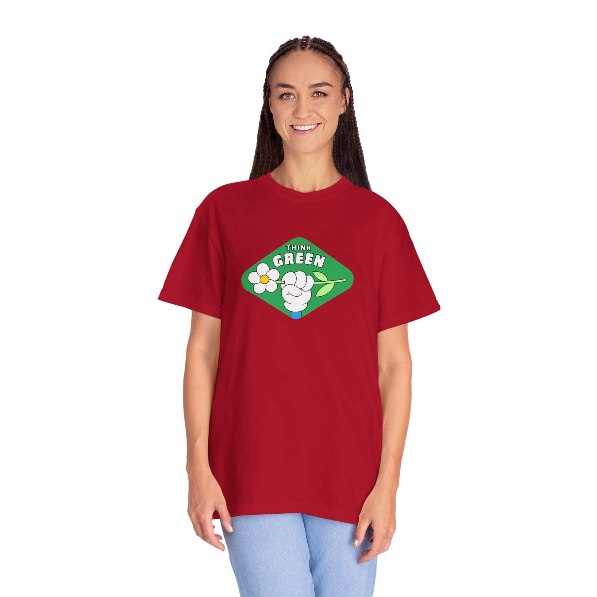 Think Green Unisex Garment-Dyed T-shirt - Zion Legend Fashions