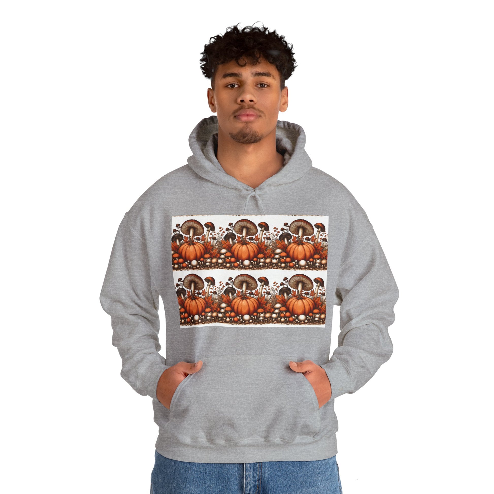 Pumpkin & Mushroom Unisex Heavy Blend™ Hooded Sweatshirt - Zion Legend Fashions