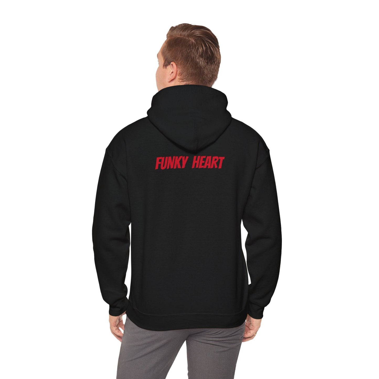 Funky heart Unisex Heavy Blend™ Hooded Sweatshirt - Zion Legend Fashions