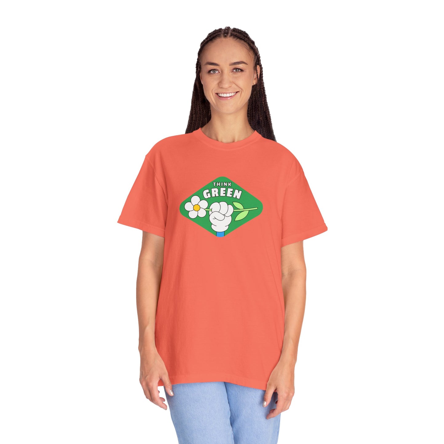 Think Green Unisex Garment-Dyed T-shirt - Zion Legend Fashions