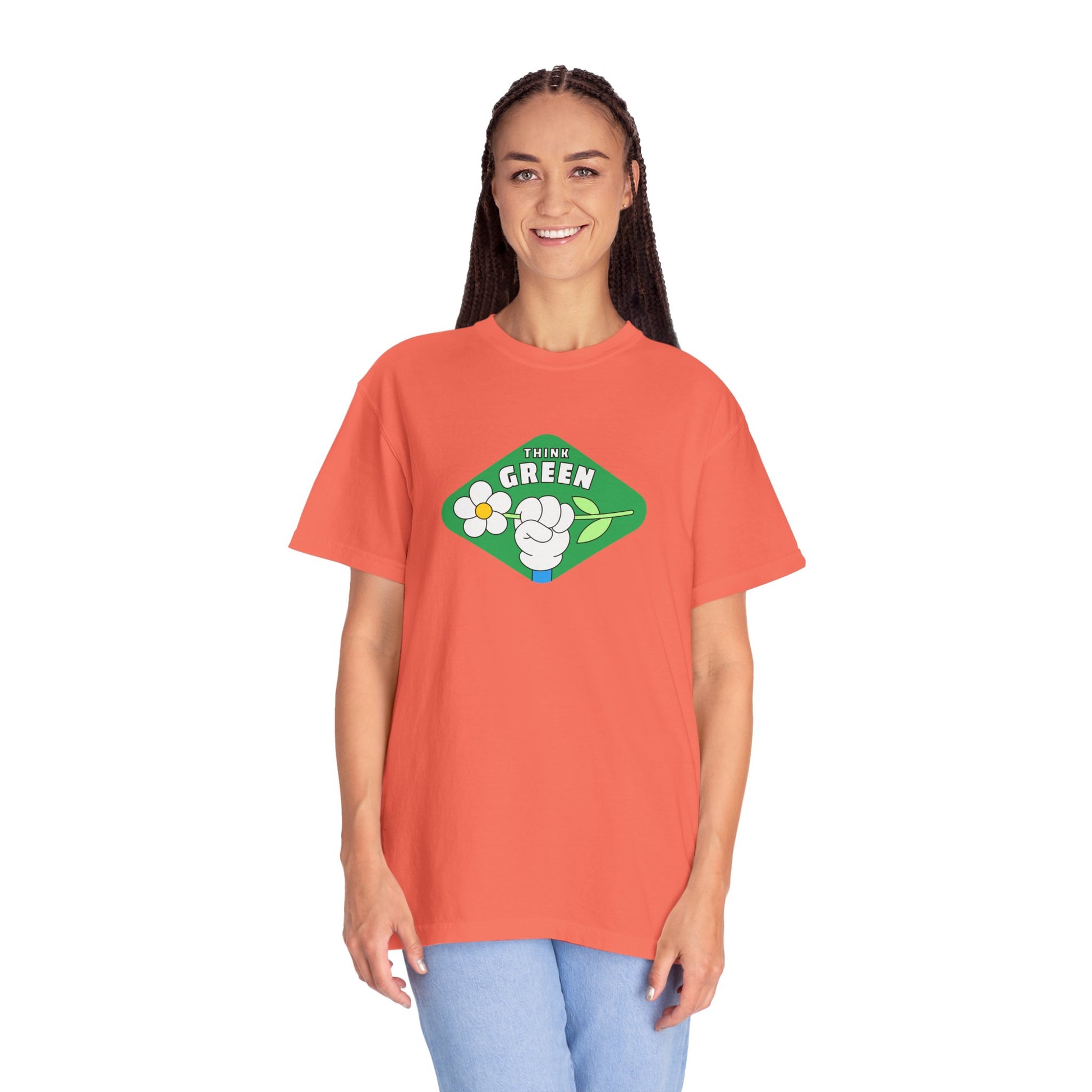 Think Green Unisex Garment-Dyed T-shirt - Zion Legend Fashions