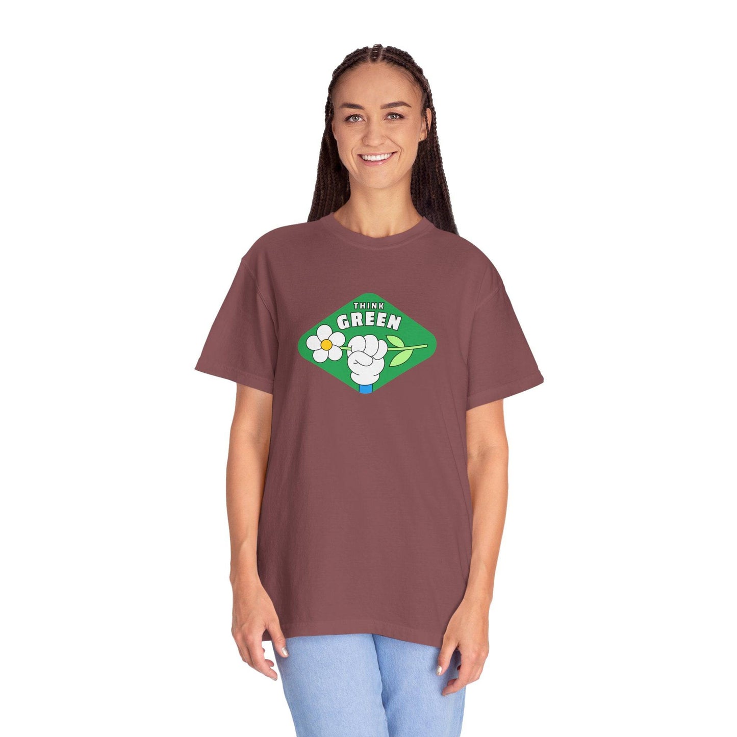 Think Green Unisex Garment-Dyed T-shirt - Zion Legend Fashions
