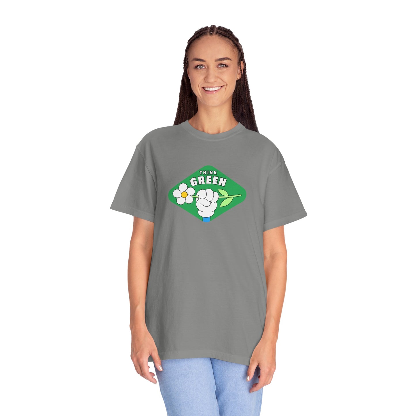 Think Green Unisex Garment-Dyed T-shirt - Zion Legend Fashions