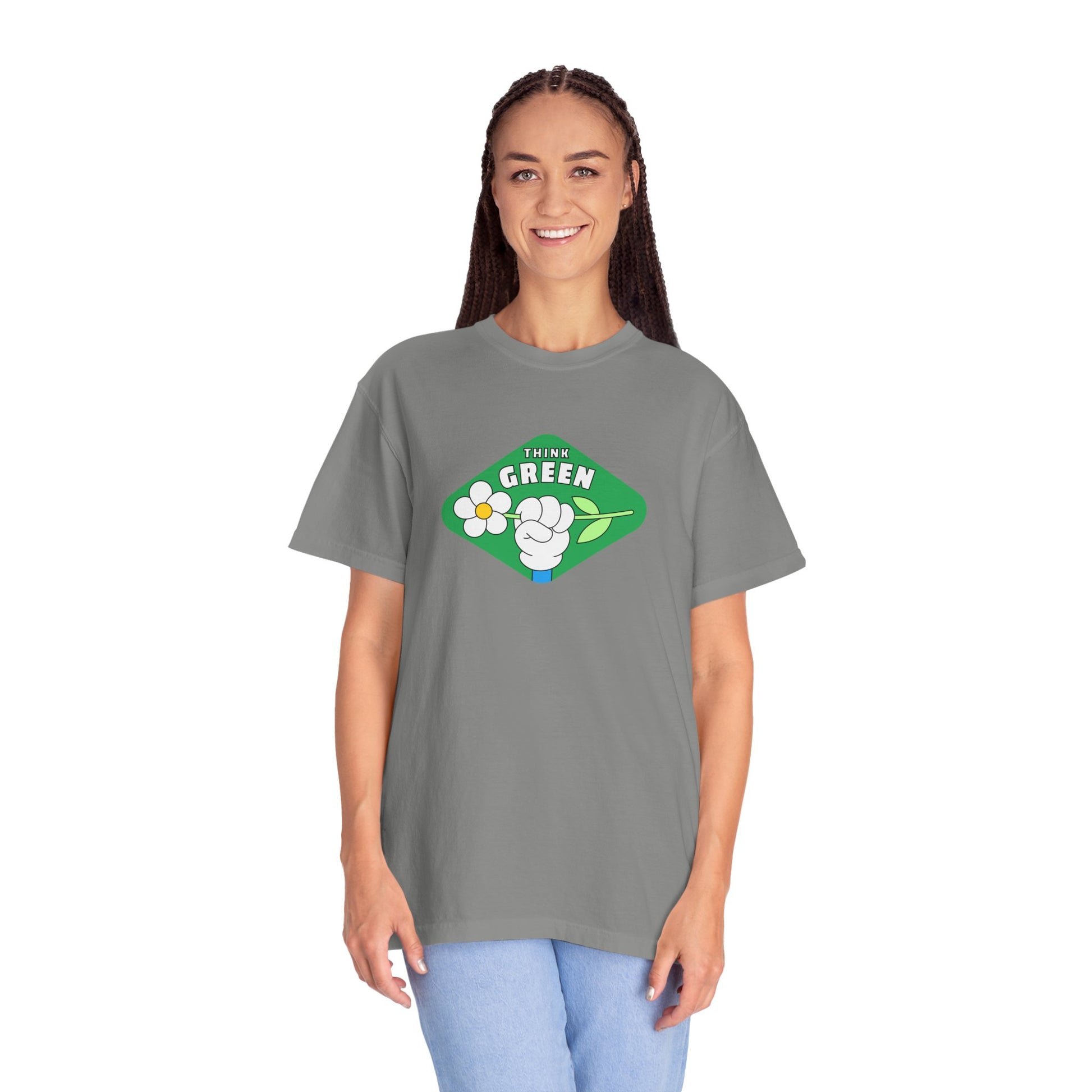 Think Green Unisex Garment-Dyed T-shirt - Zion Legend Fashions