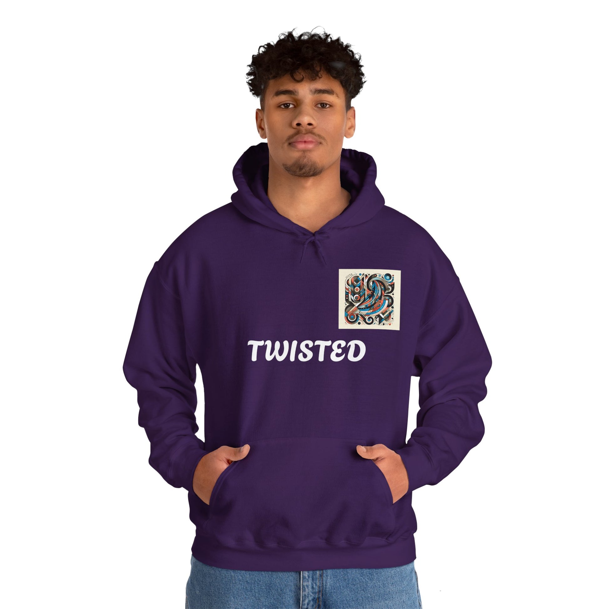 Twisted White  Unisex Heavy Blend™ Hooded Sweatshirt - Zion Legend Fashions