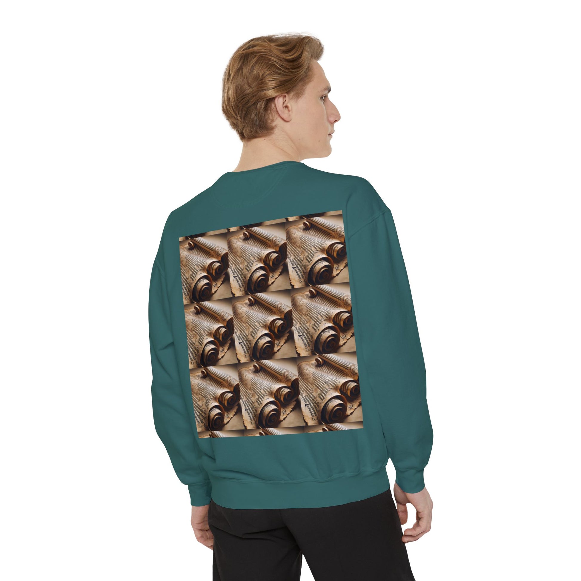 Scroll Unisex Garment-Dyed Sweatshirt - Zion Legend Fashions