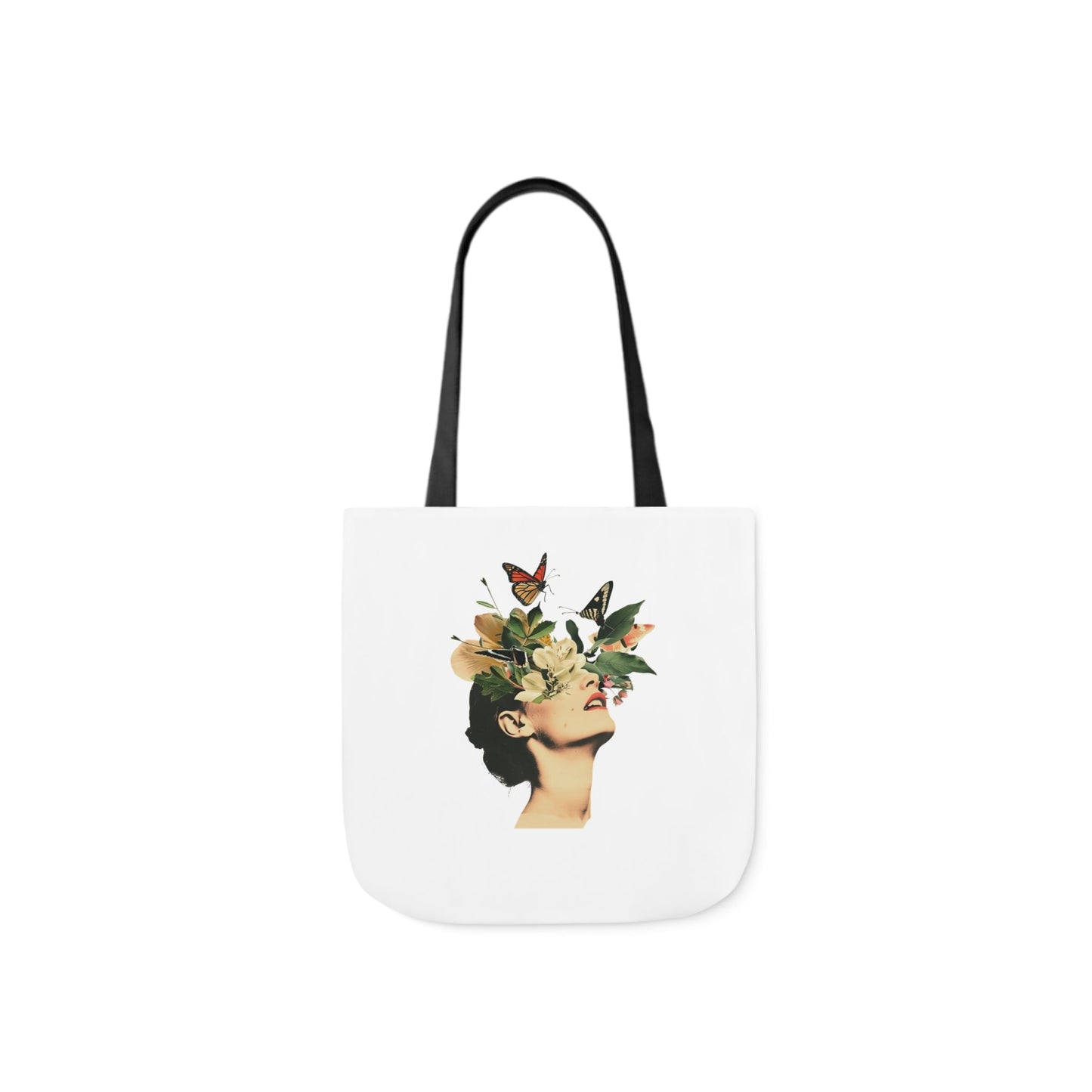 Flower Canvas Tote Bag, 5-Color Straps  -  USA & UK Only - Zion Legend Fashions