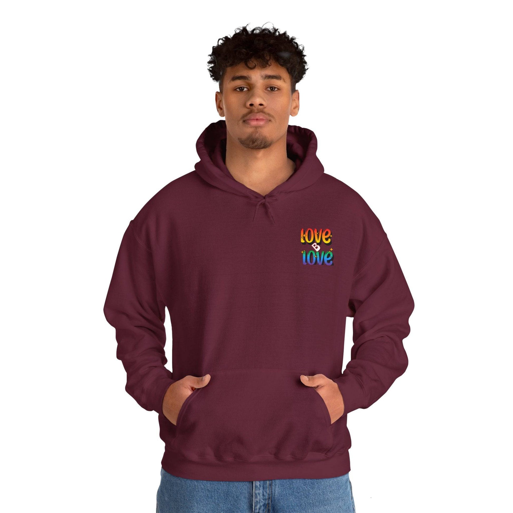 Love B Love  Vibrant colourful Unisex Heavy Hoodies sweatshirt - Zion Legend Fashions