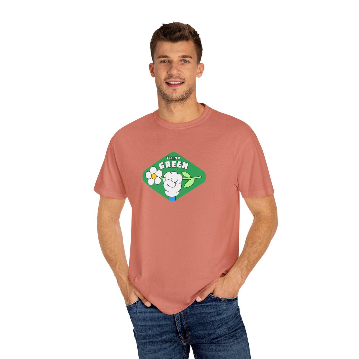 Think Green Unisex Garment-Dyed T-shirt - Zion Legend Fashions
