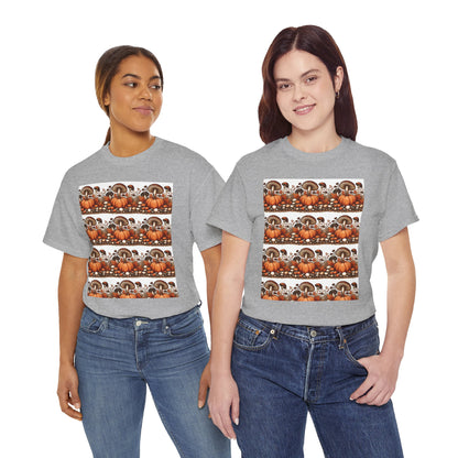 Pumpkin & Mushroom Unisex Heavy Cotton Tee - Zion Legend Fashions
