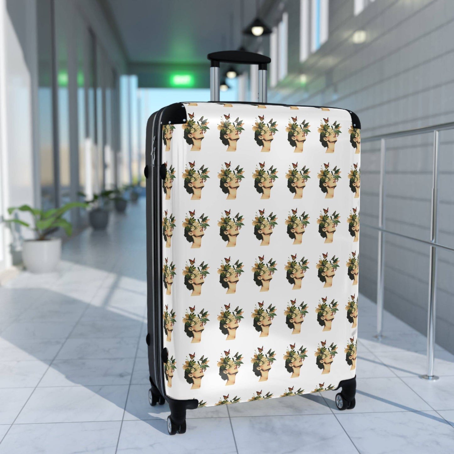 Flower white Suitcase - Available in UK Only - Zion Legend Fashions
