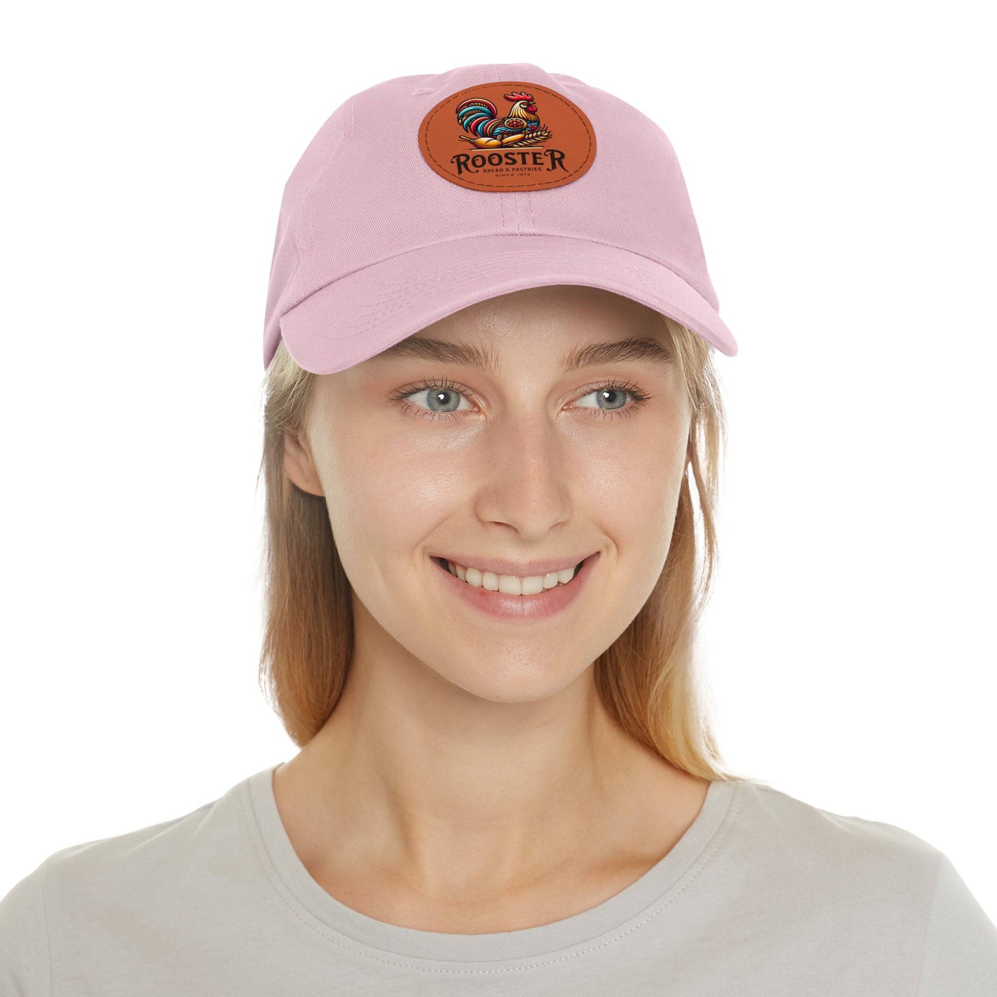 Rooster Dad Hat with Leather Patch (Round)  -  Available USA Only - Zion Legend Fashions