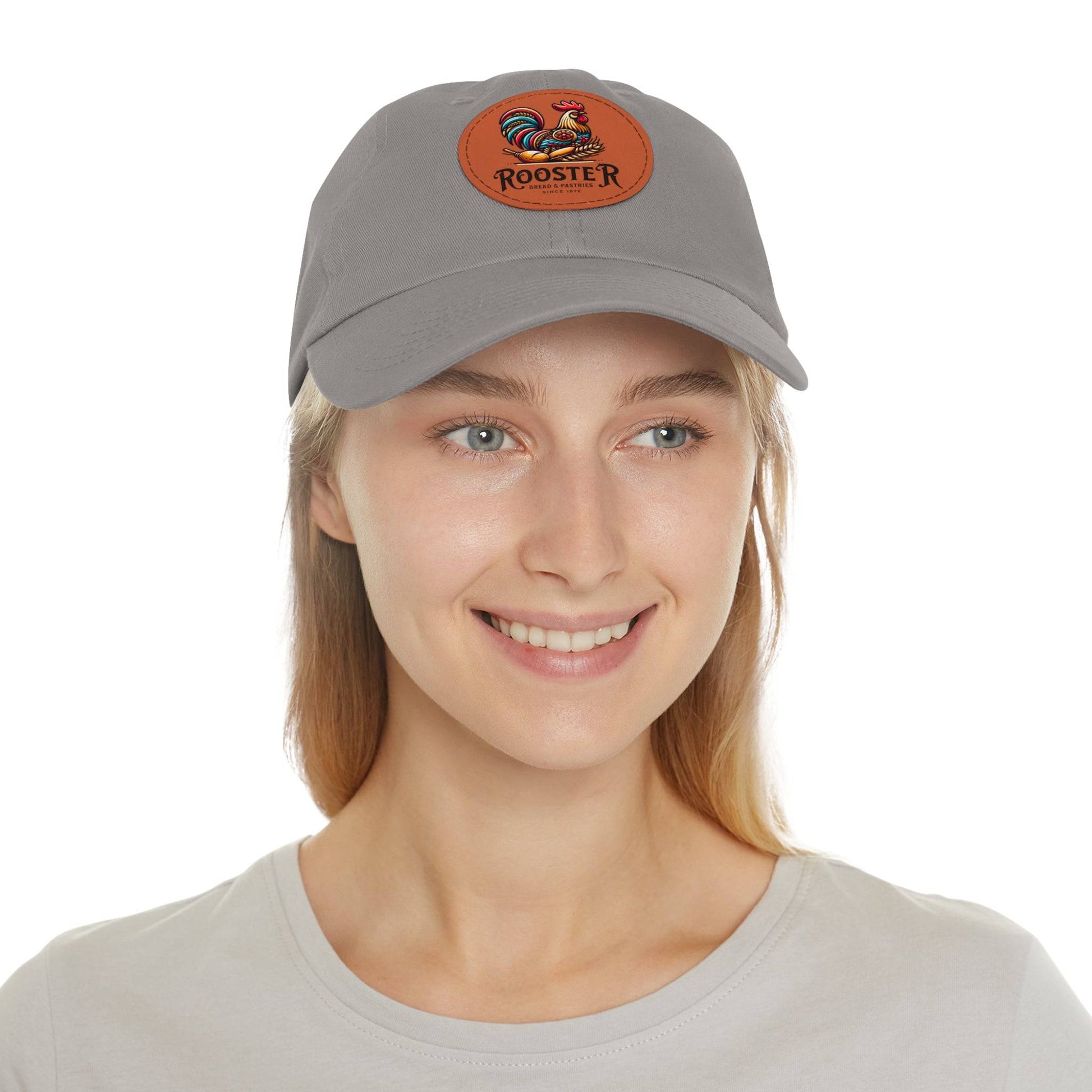 Rooster Dad Hat with Leather Patch (Round)  -  Available USA Only - Zion Legend Fashions