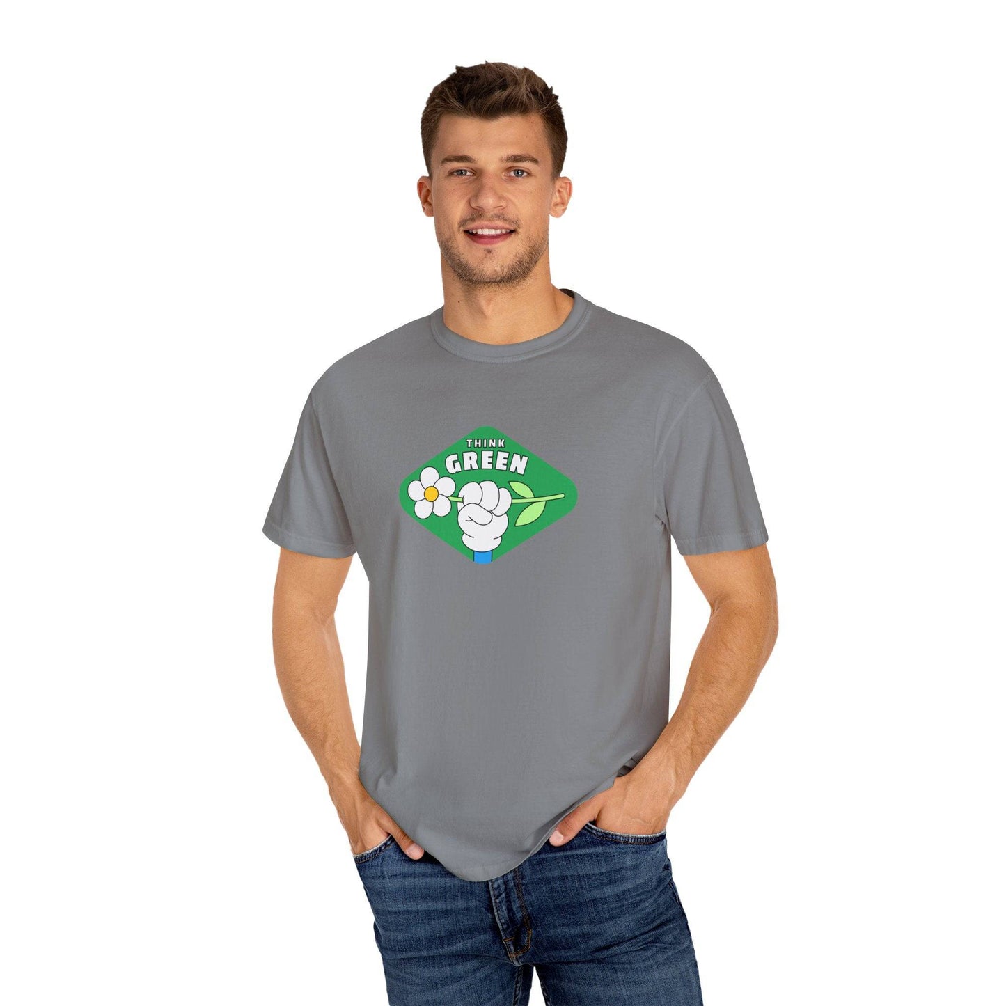 Think Green Unisex Garment-Dyed T-shirt - Zion Legend Fashions