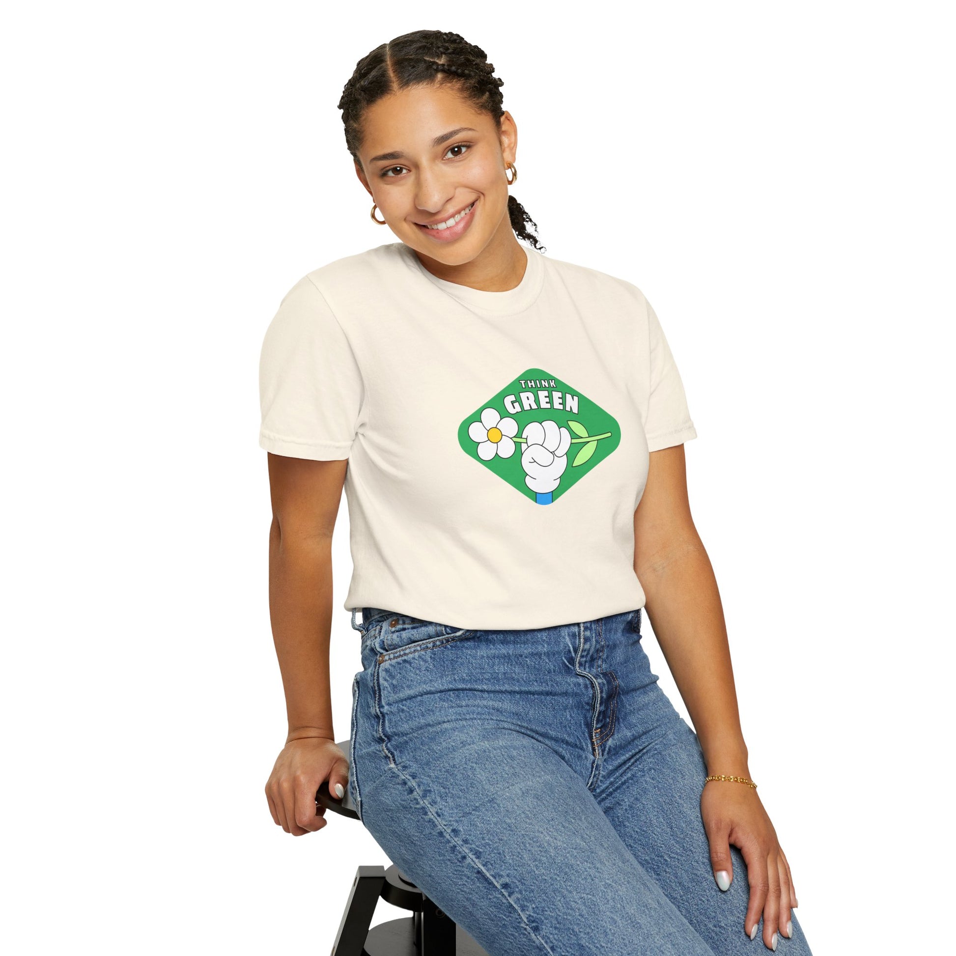Think Green Unisex Garment-Dyed T-shirt - Zion Legend Fashions