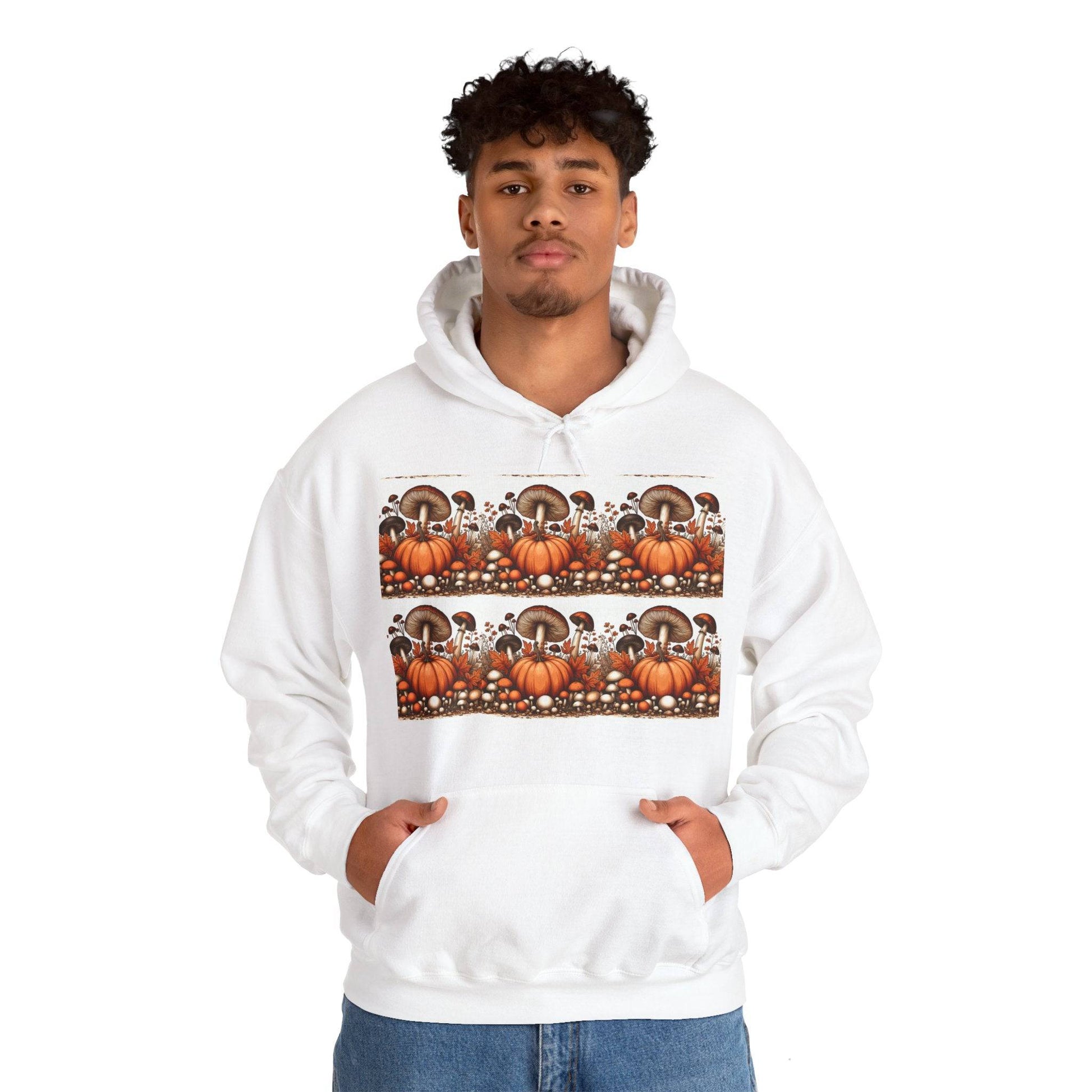 Pumpkin & Mushroom Unisex Heavy Blend™ Hooded Sweatshirt - Zion Legend Fashions