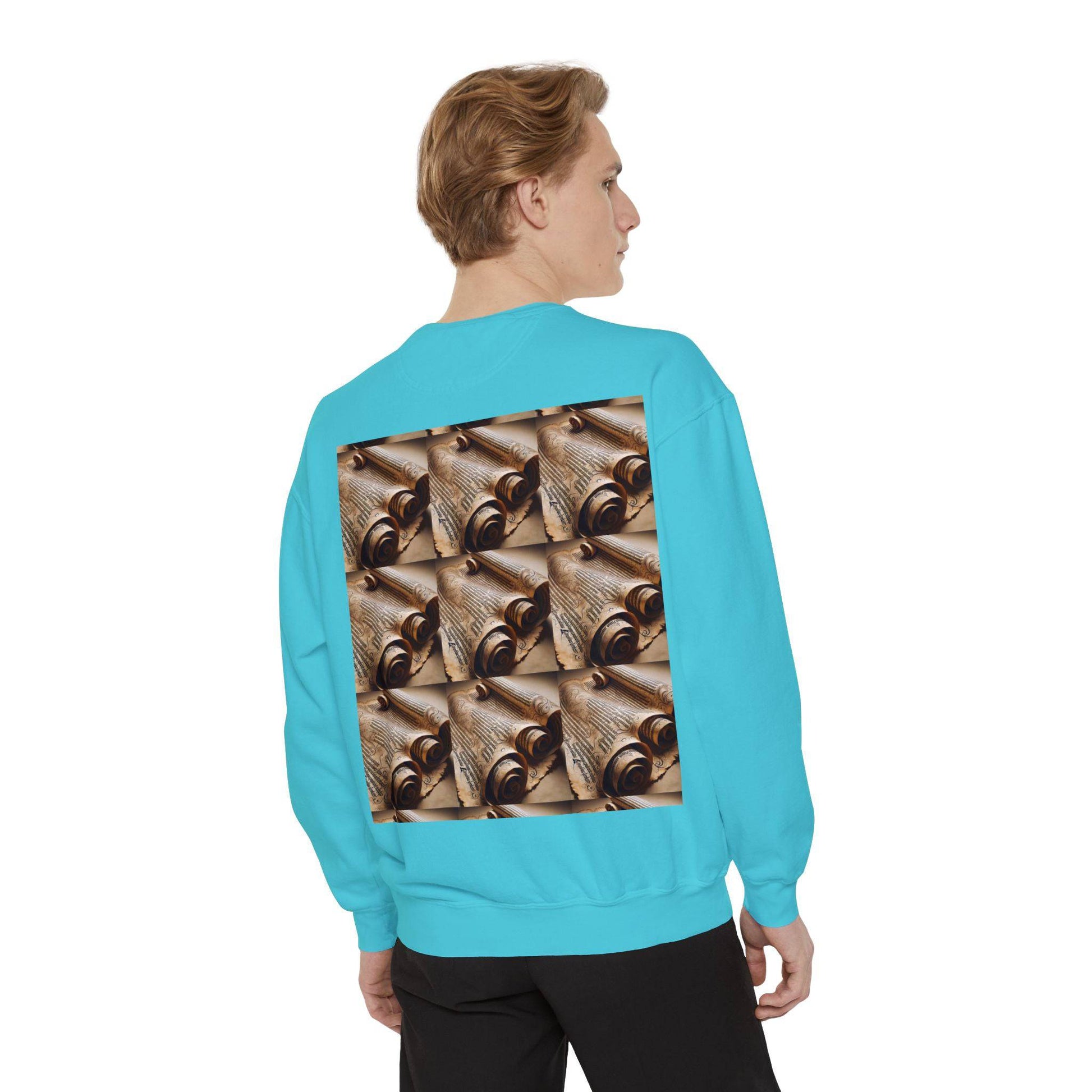 Scroll Unisex Garment-Dyed Sweatshirt - Zion Legend Fashions