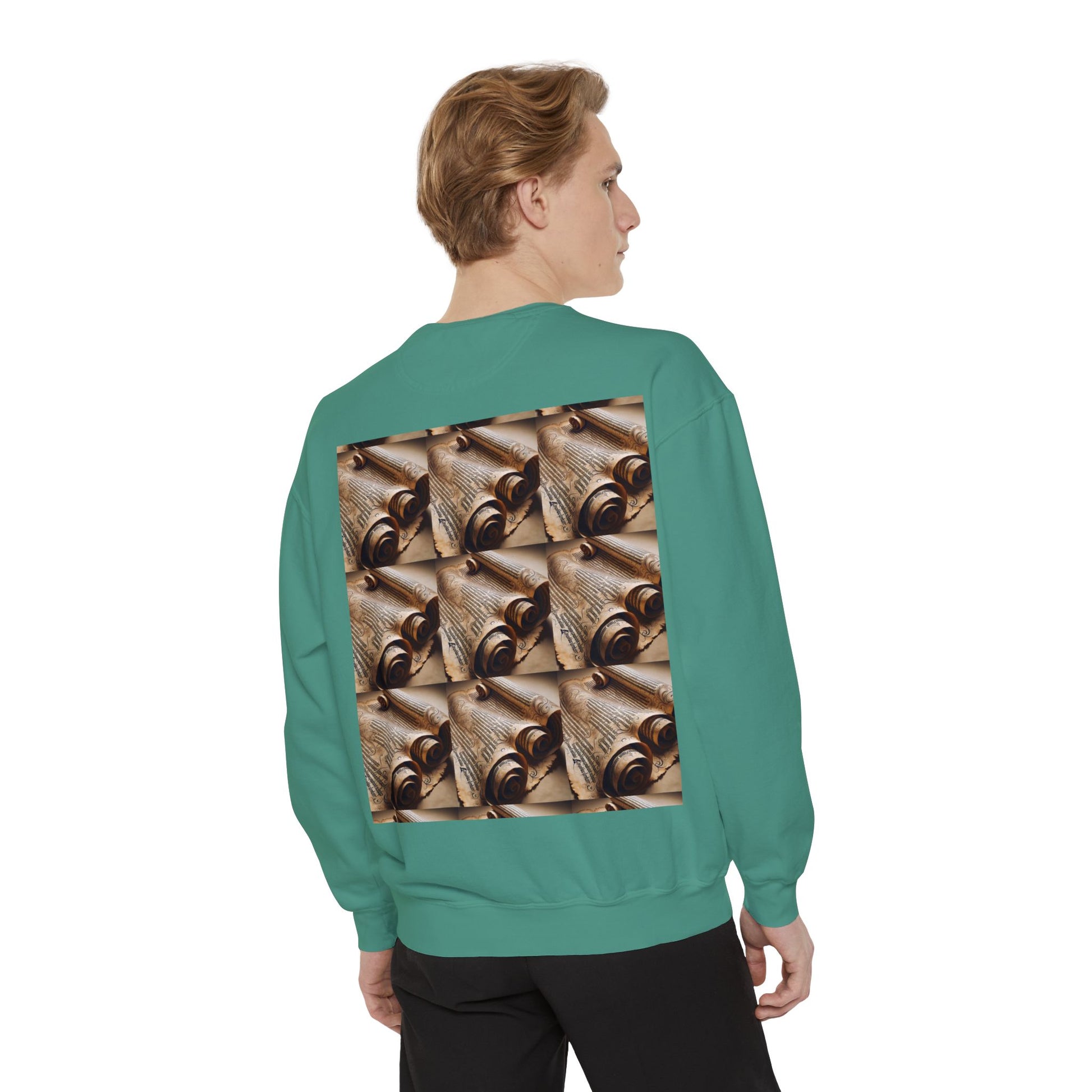 Scroll Unisex Garment-Dyed Sweatshirt - Zion Legend Fashions