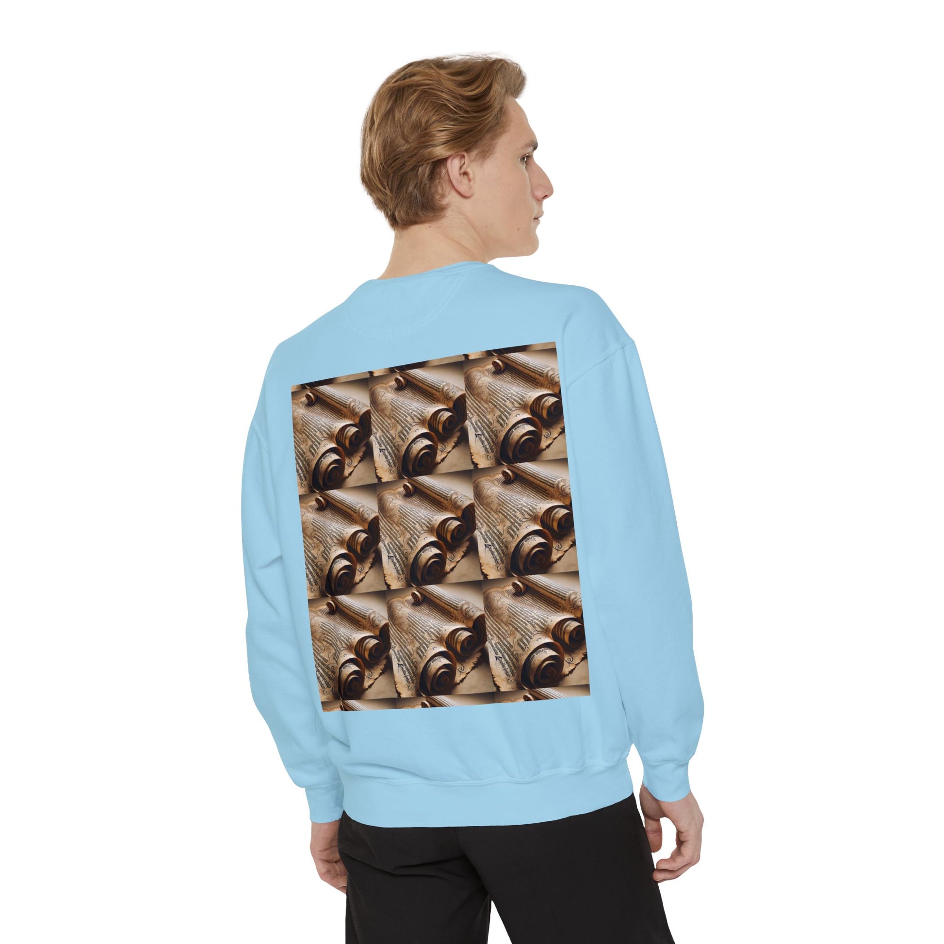 Scroll Unisex Garment-Dyed Sweatshirt - Zion Legend Fashions