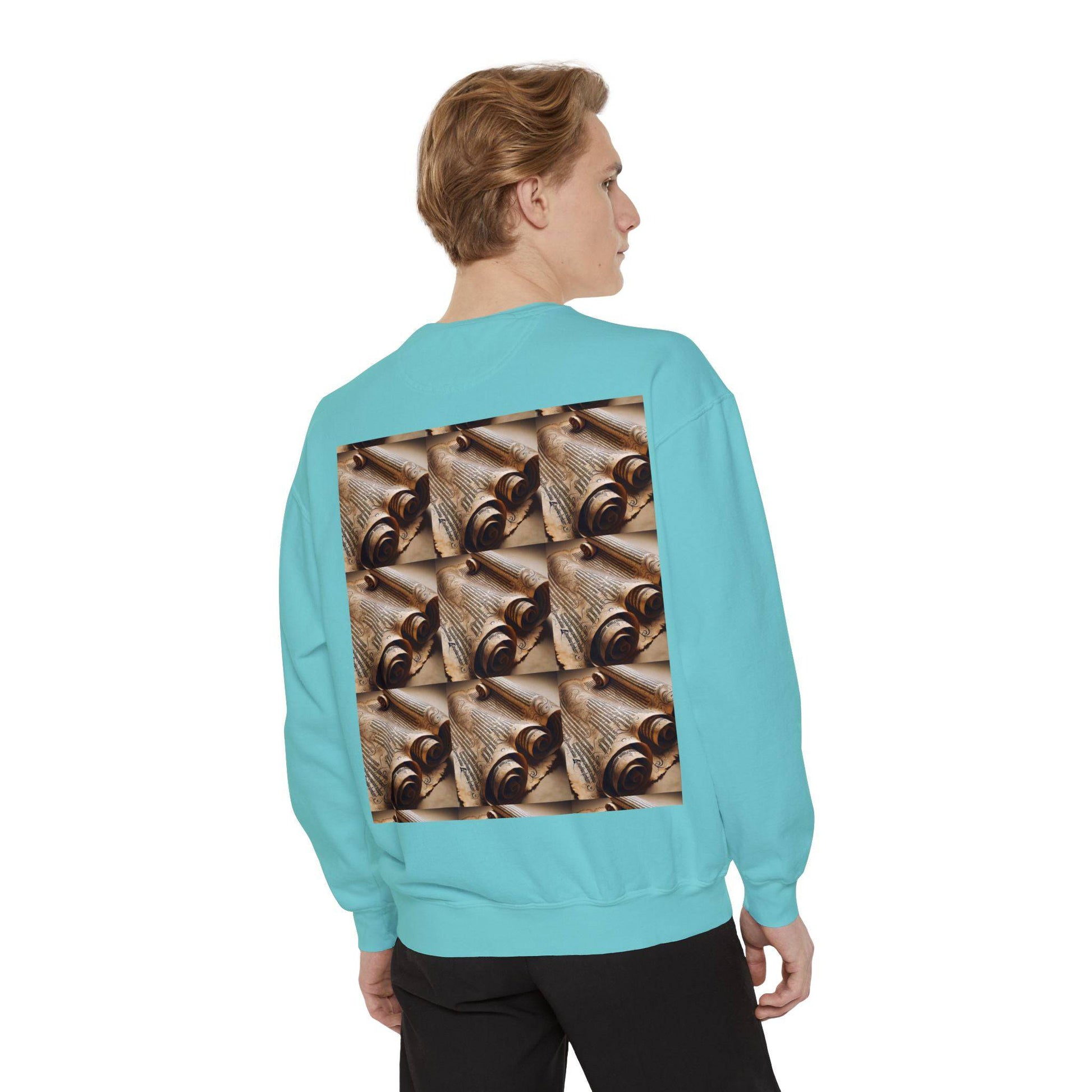 Scroll Unisex Garment-Dyed Sweatshirt - Zion Legend Fashions