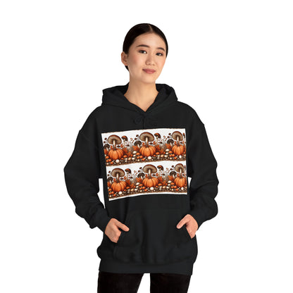 Pumpkin & Mushroom Unisex Heavy Blend™ Hooded Sweatshirt - Zion Legend Fashions