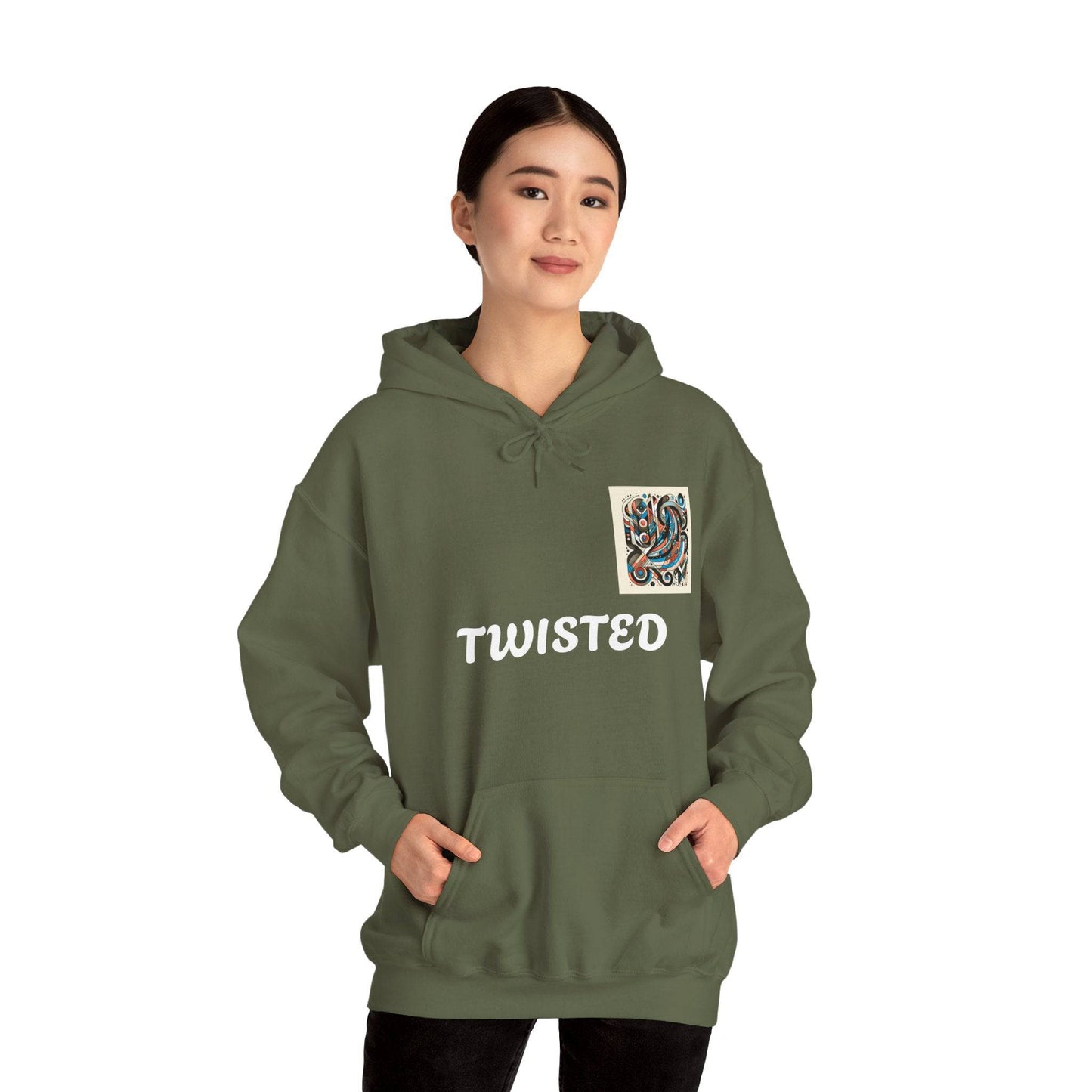 Twisted White  Unisex Heavy Blend™ Hooded Sweatshirt - Zion Legend Fashions