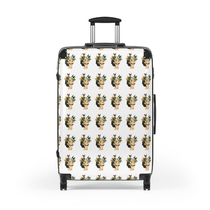 Flower white Suitcase - Available in UK Only - Zion Legend Fashions