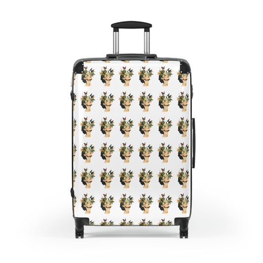 Flower white Suitcase - Available in UK Only - Zion Legend Fashions