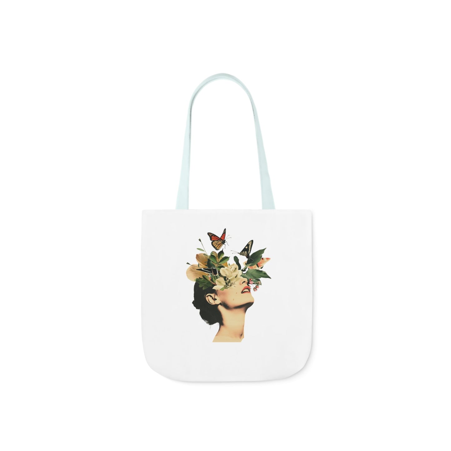 Flower Canvas Tote Bag, 5-Color Straps  -  USA & UK Only - Zion Legend Fashions