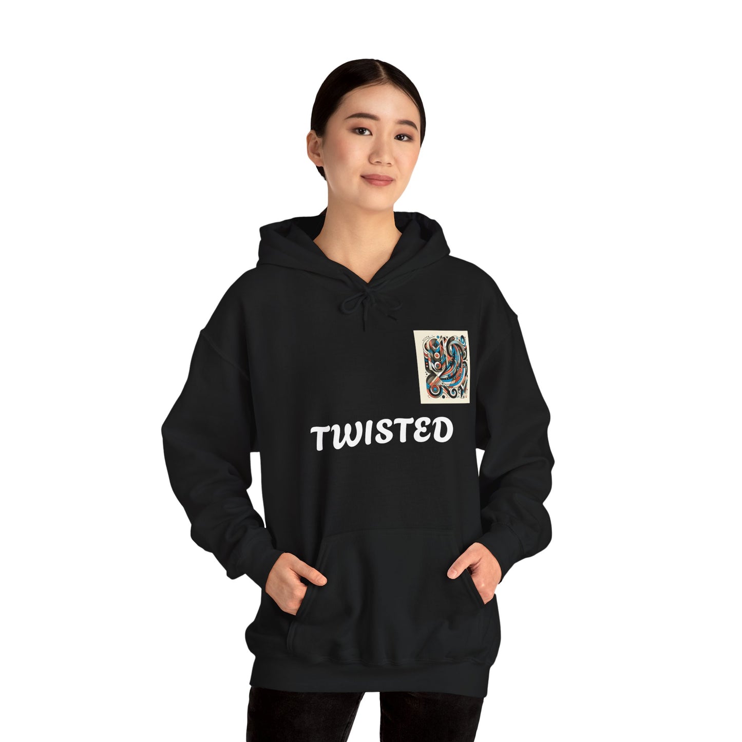 Twisted White  Unisex Heavy Blend™ Hooded Sweatshirt - Zion Legend Fashions