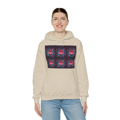 Funky heart Unisex Heavy Blend™ Hooded Sweatshirt - Zion Legend Fashions