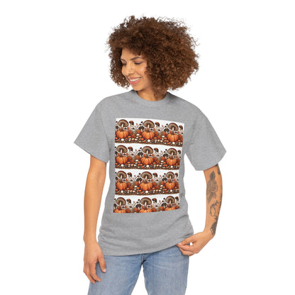 Pumpkin & Mushroom Unisex Heavy Cotton Tee - Zion Legend Fashions