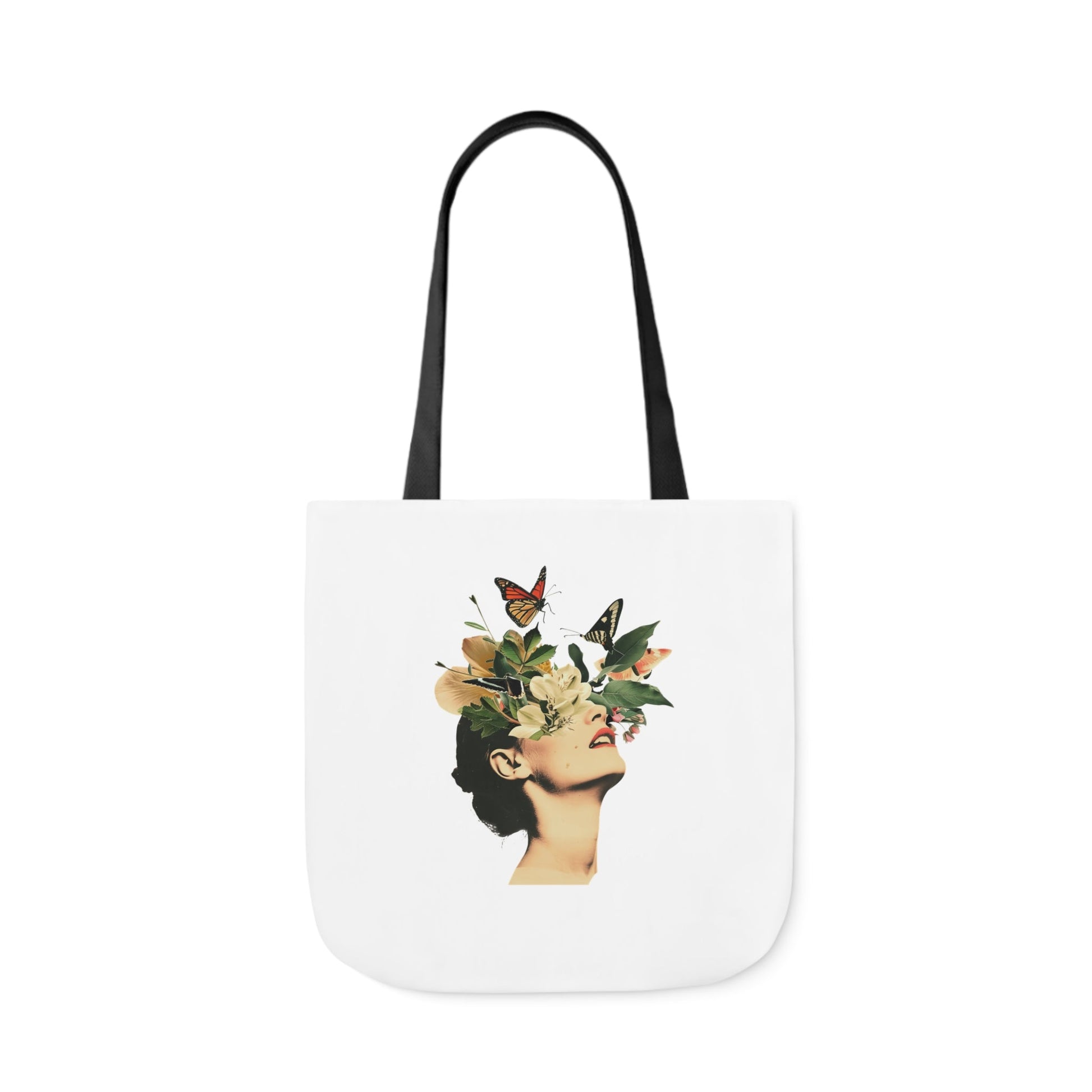 Flower Canvas Tote Bag, 5-Color Straps  -  USA & UK Only - Zion Legend Fashions