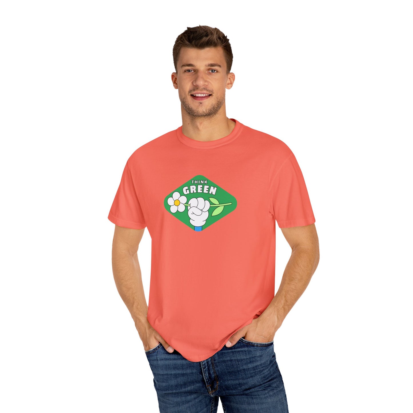 Think Green Unisex Garment-Dyed T-shirt - Zion Legend Fashions