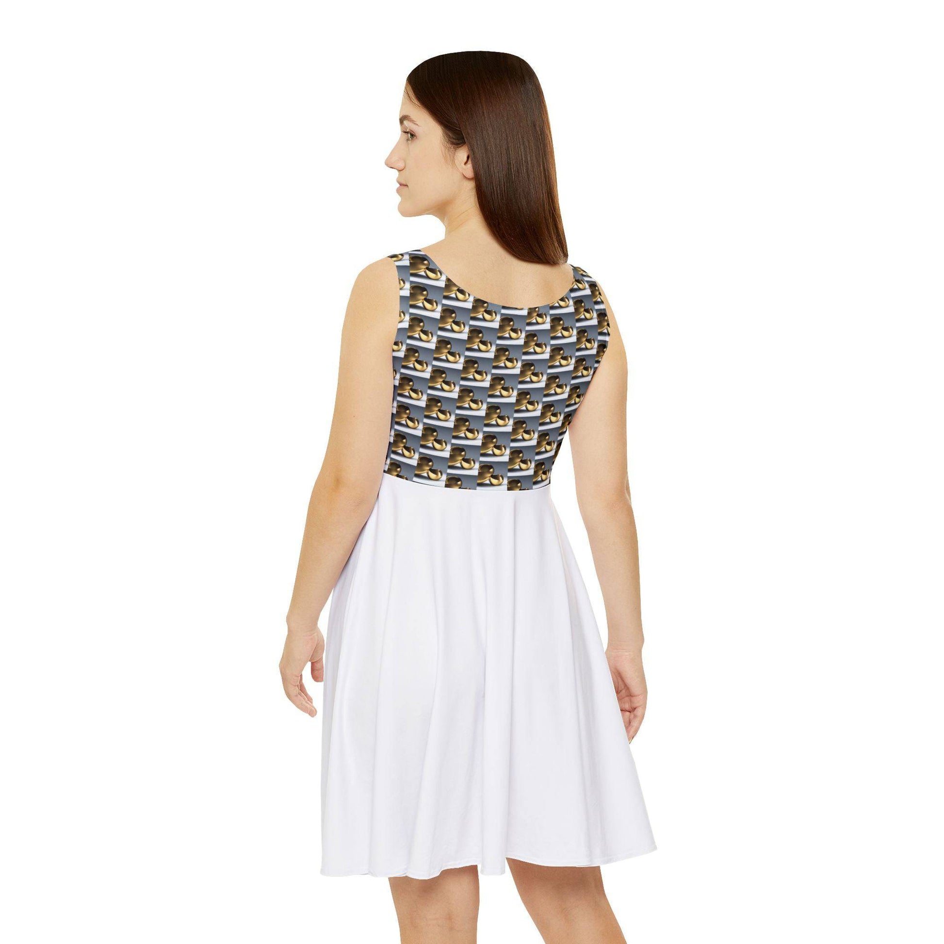 Gold Women's Skater Dress  - Available in USA Only - Zion Legend Fashions