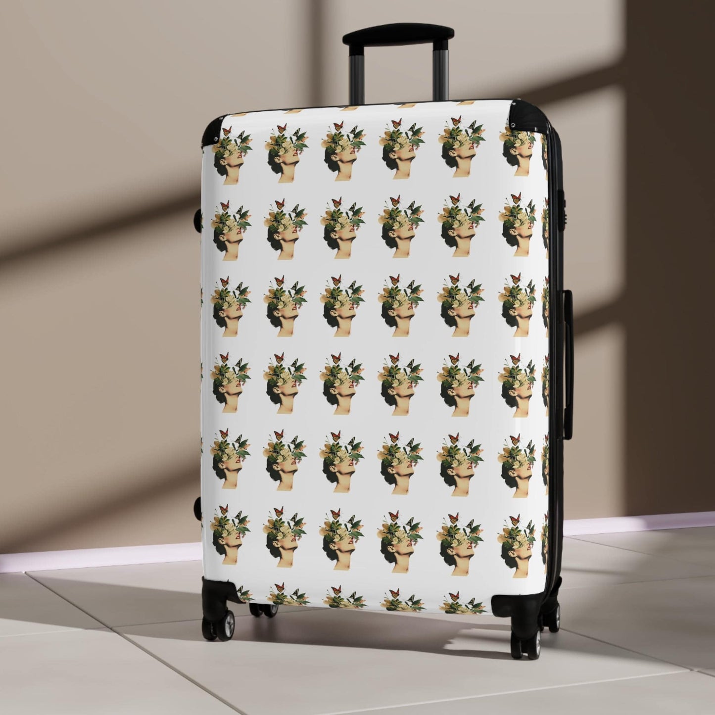 Flower white Suitcase - Available in UK Only - Zion Legend Fashions