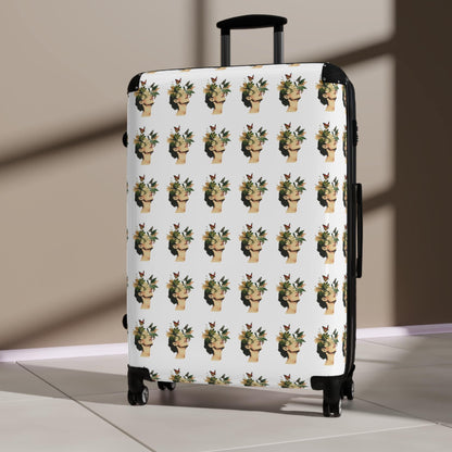Flower white Suitcase - Available in UK Only - Zion Legend Fashions