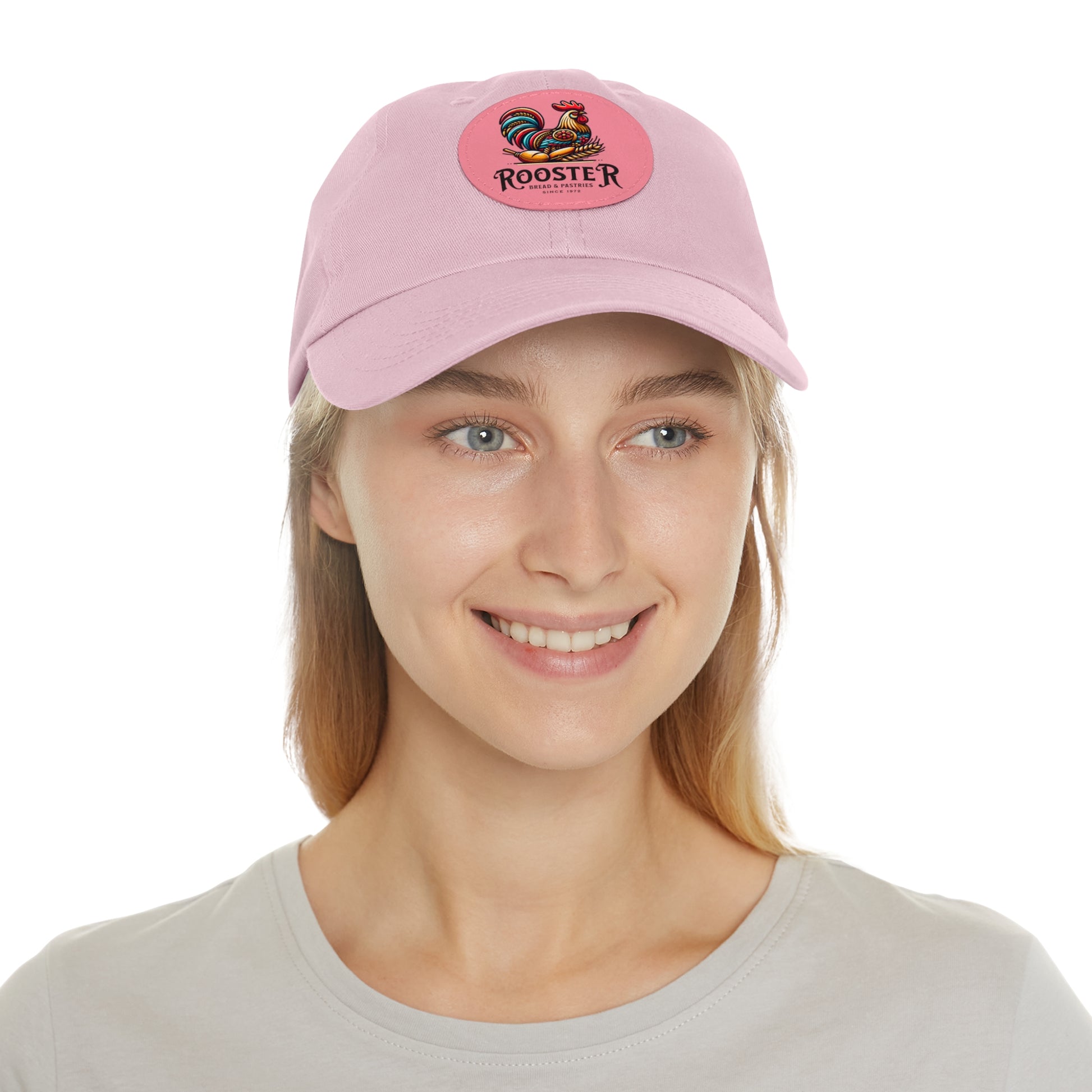 Rooster Dad Hat with Leather Patch (Round)  -  Available USA Only - Zion Legend Fashions