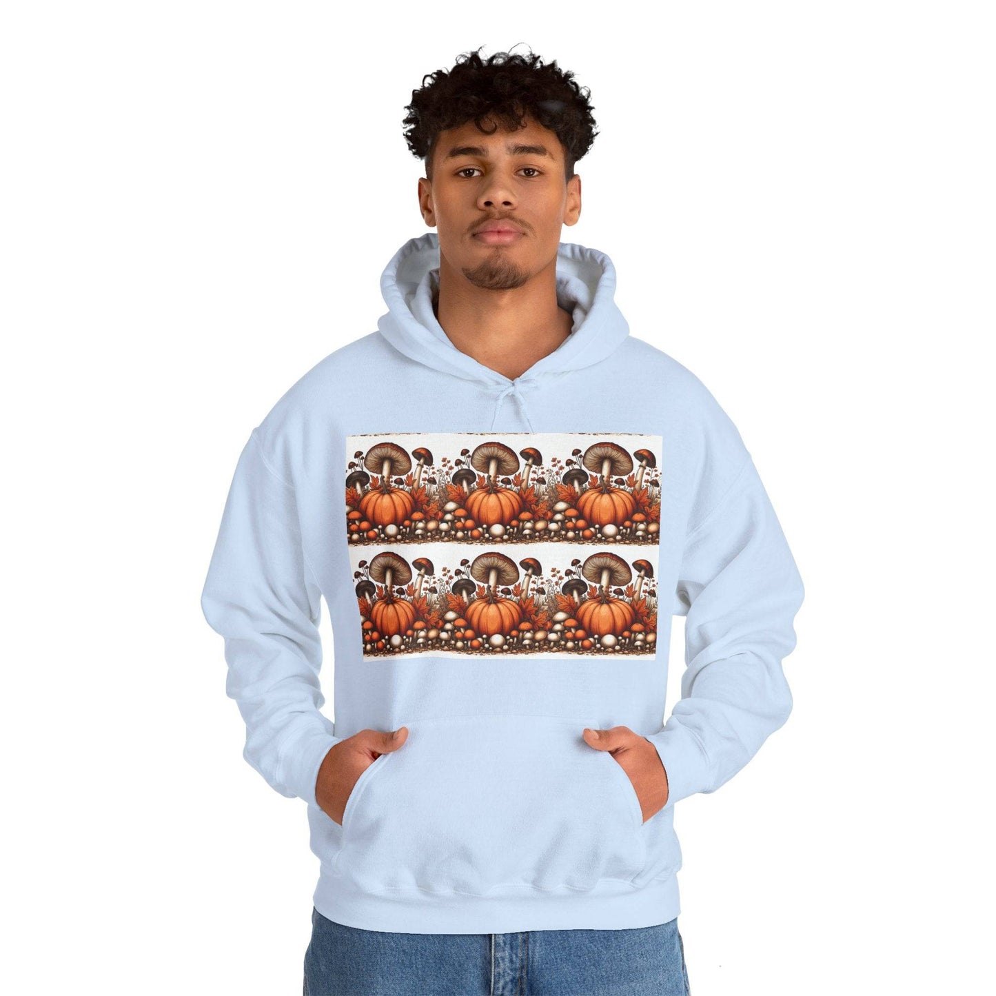 Pumpkin & Mushroom Unisex Heavy Blend™ Hooded Sweatshirt - Zion Legend Fashions