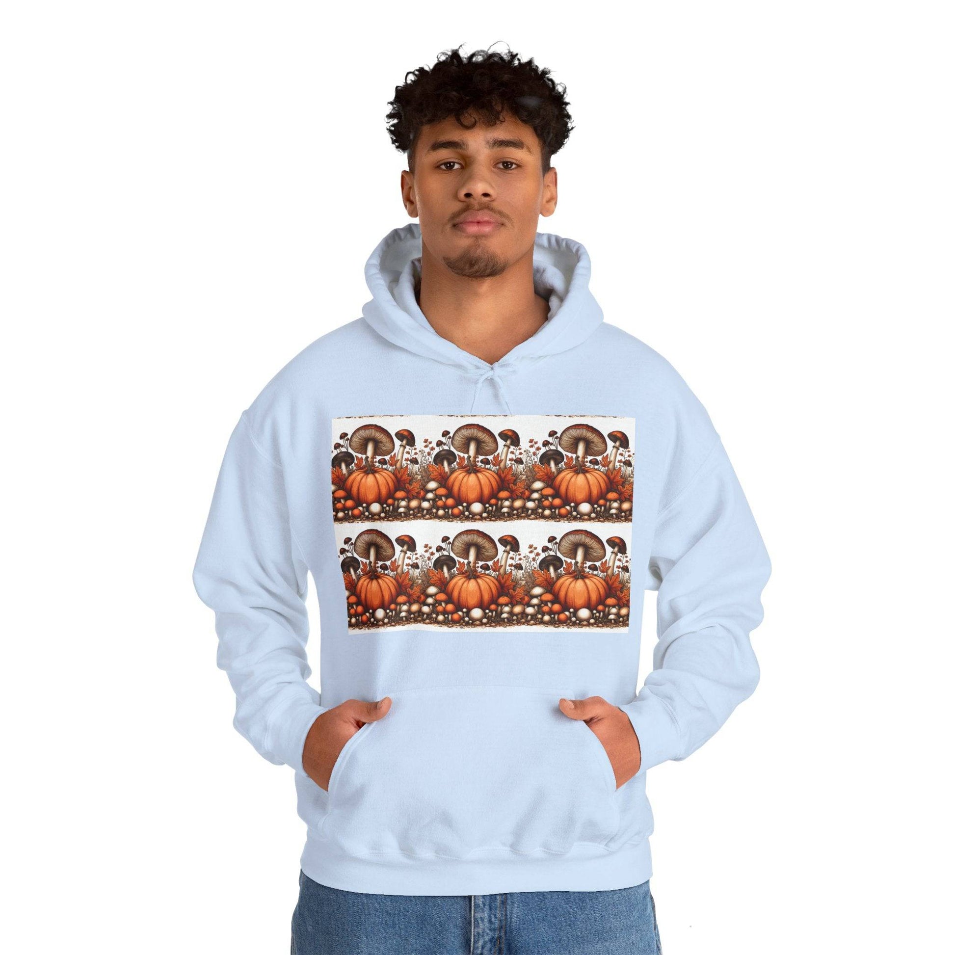 Pumpkin & Mushroom Unisex Heavy Blend™ Hooded Sweatshirt - Zion Legend Fashions