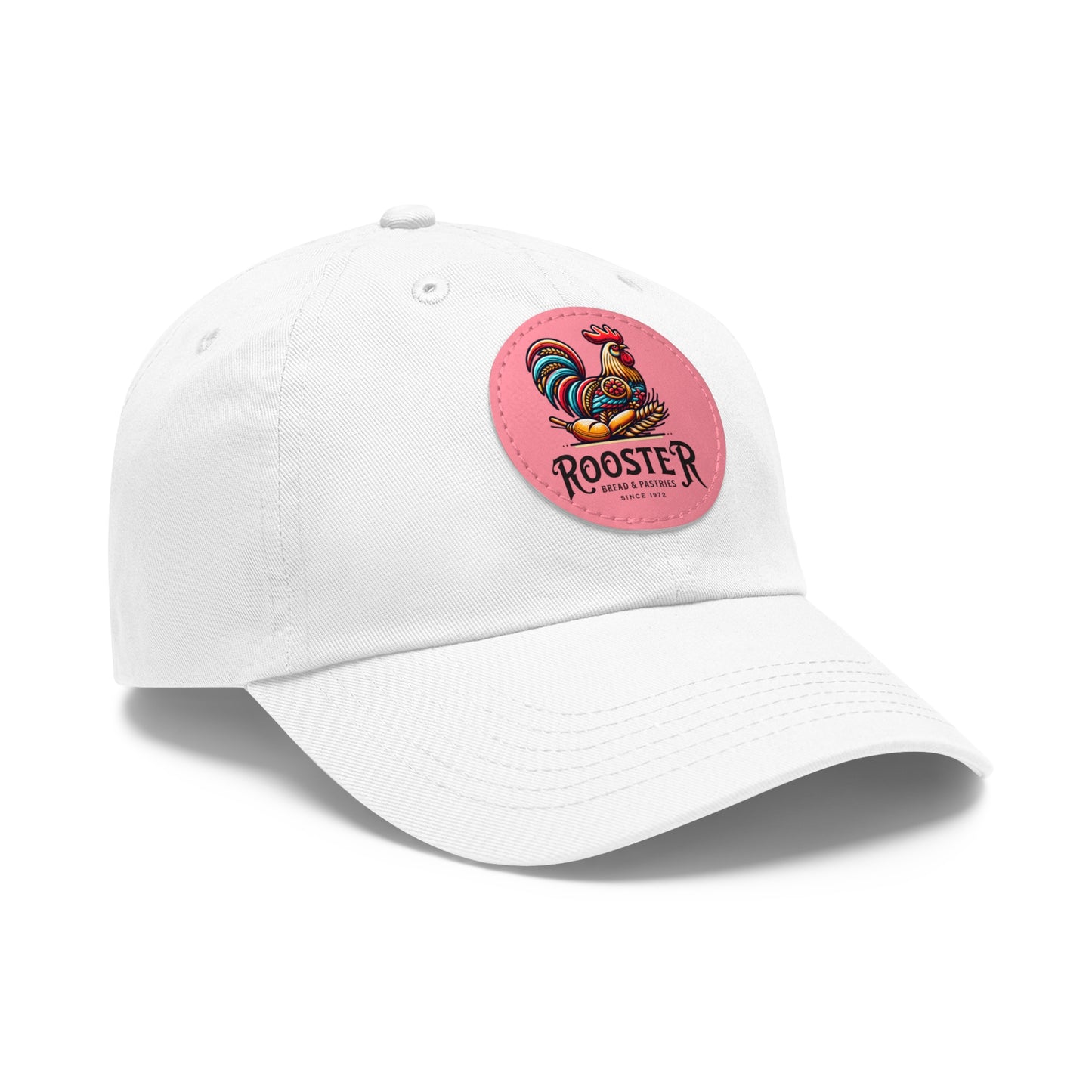 Rooster Dad Hat with Leather Patch (Round)  -  Available USA Only - Zion Legend Fashions