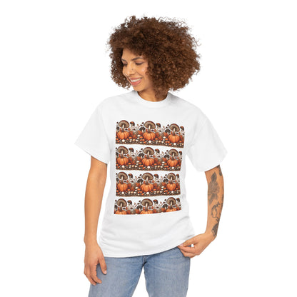 Pumpkin & Mushroom Unisex Heavy Cotton Tee - Zion Legend Fashions