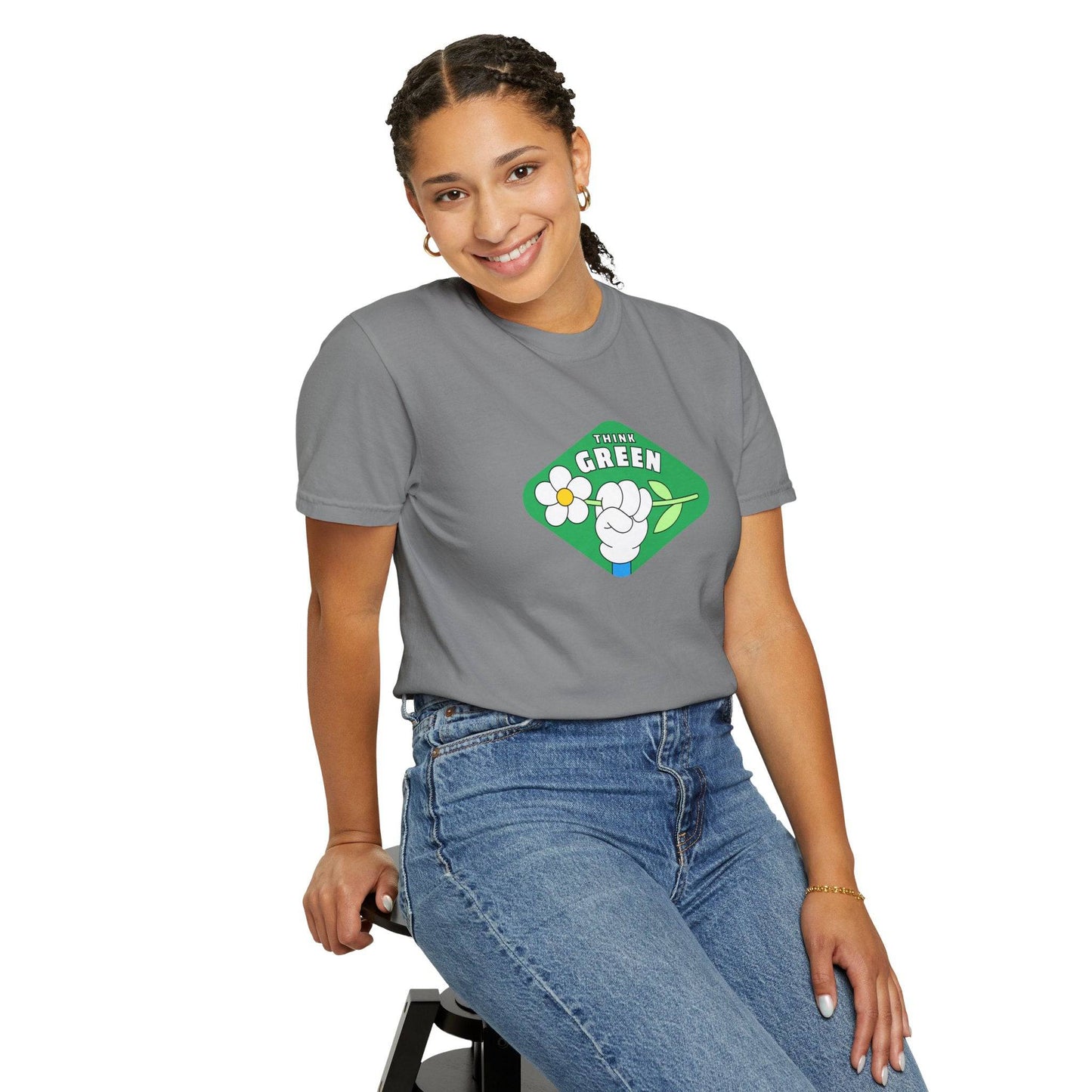 Think Green Unisex Garment-Dyed T-shirt - Zion Legend Fashions