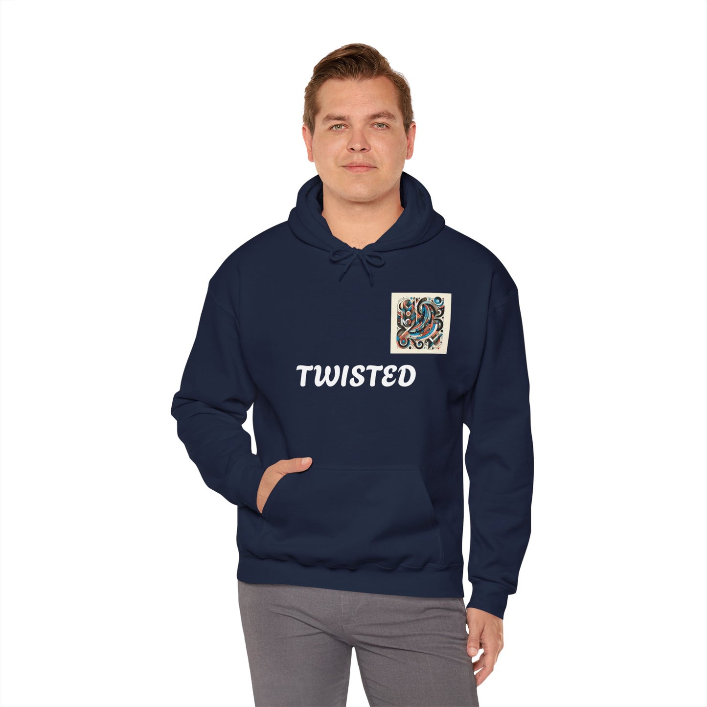 Twisted White  Unisex Heavy Blend™ Hooded Sweatshirt - Zion Legend Fashions