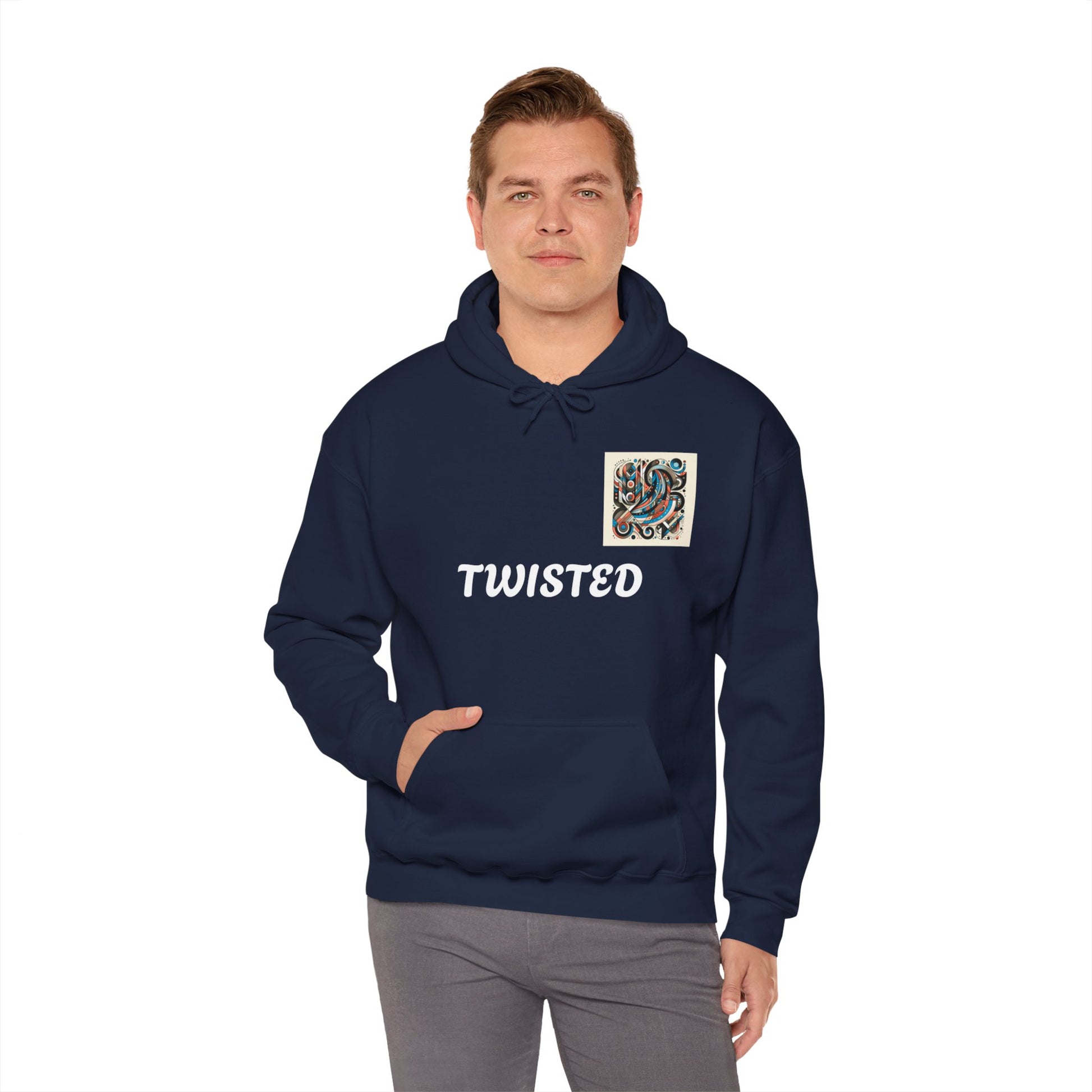 Twisted White  Unisex Heavy Blend™ Hooded Sweatshirt - Zion Legend Fashions