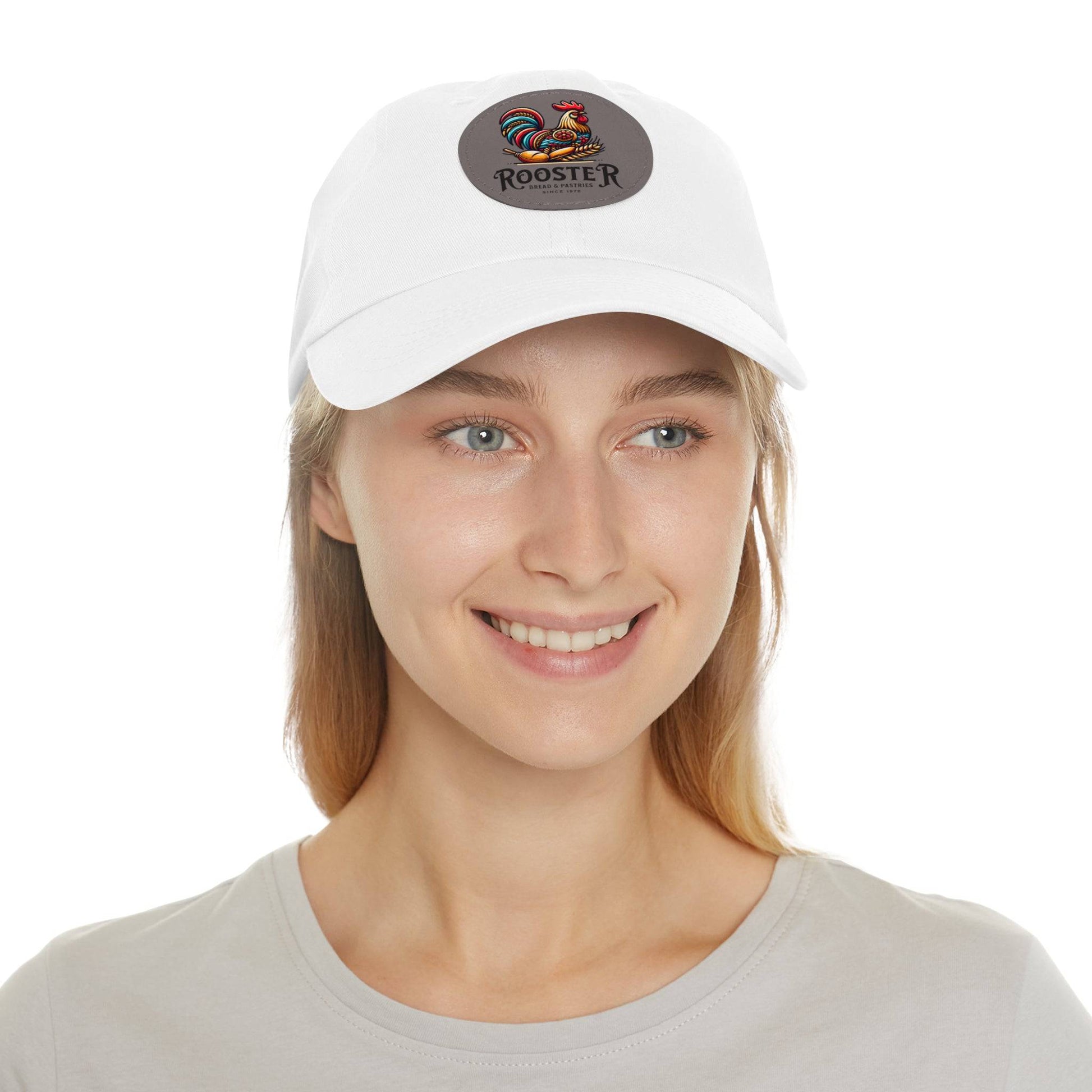 Rooster Dad Hat with Leather Patch (Round)  -  Available USA Only - Zion Legend Fashions