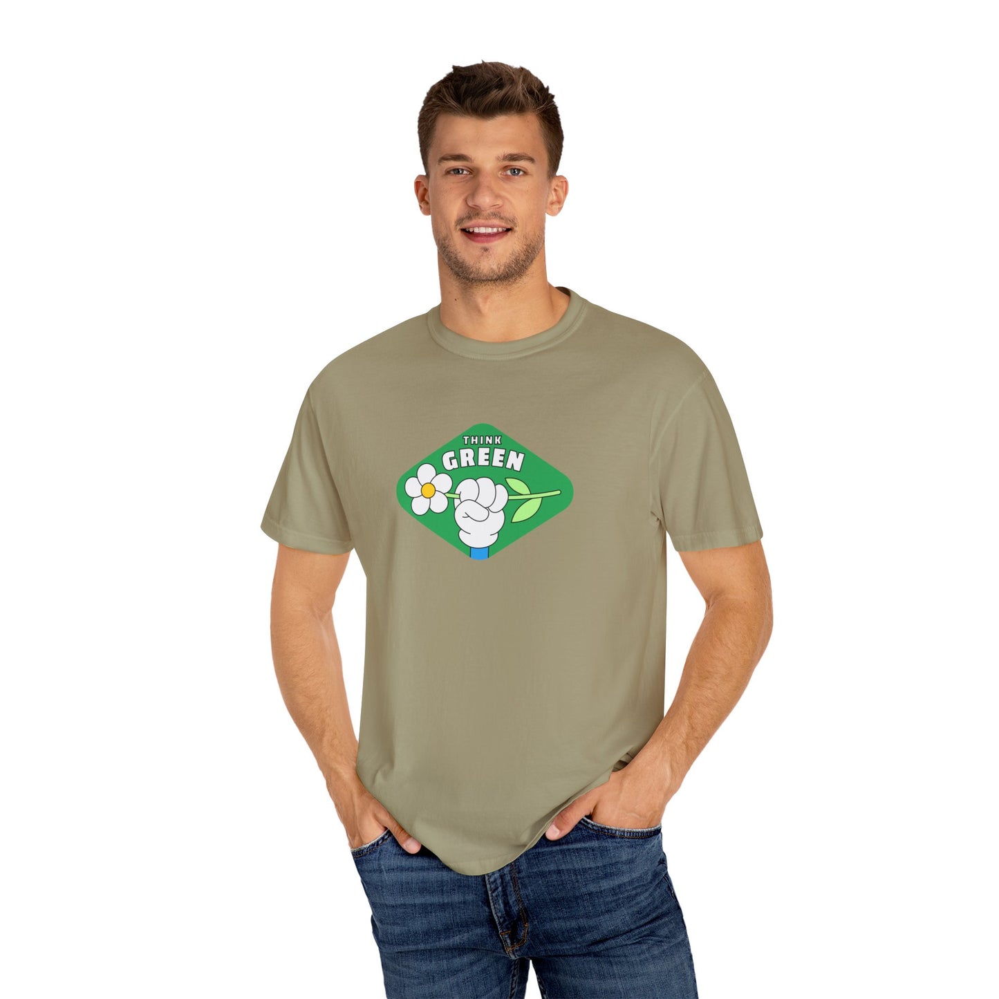 Think Green Unisex Garment-Dyed T-shirt - Zion Legend Fashions