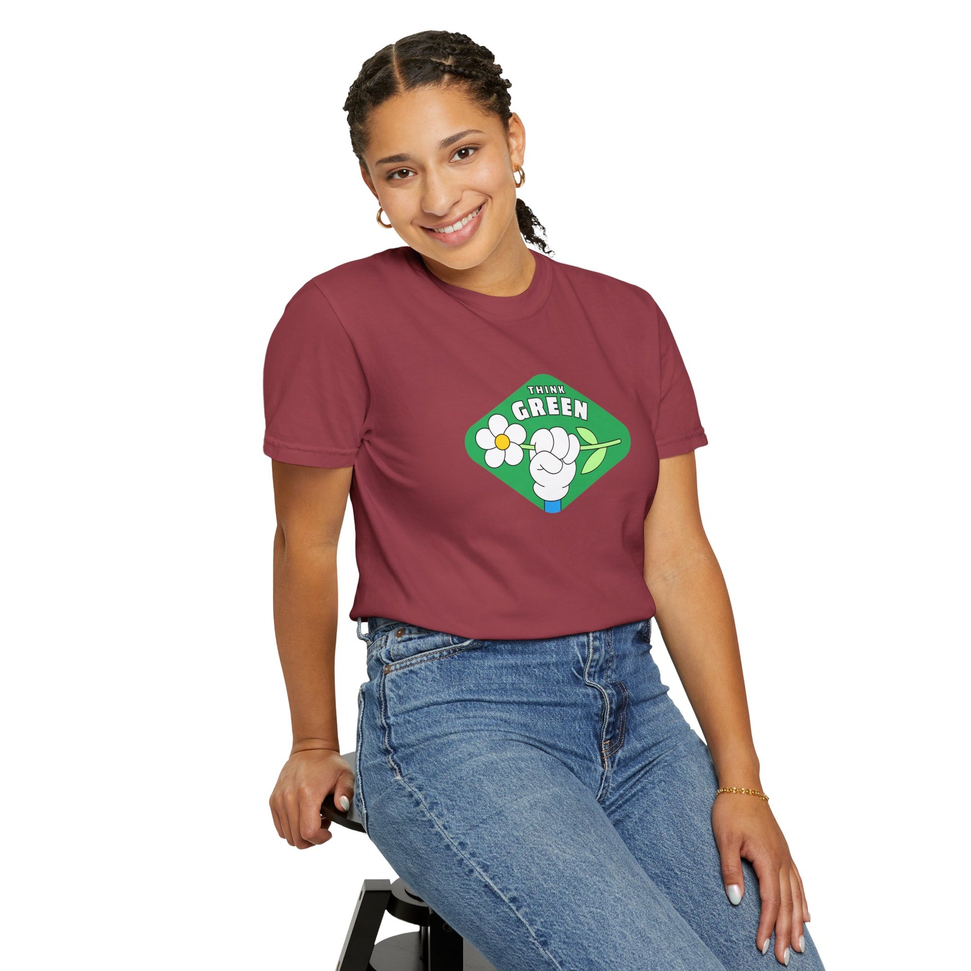Think Green Unisex Garment-Dyed T-shirt - Zion Legend Fashions
