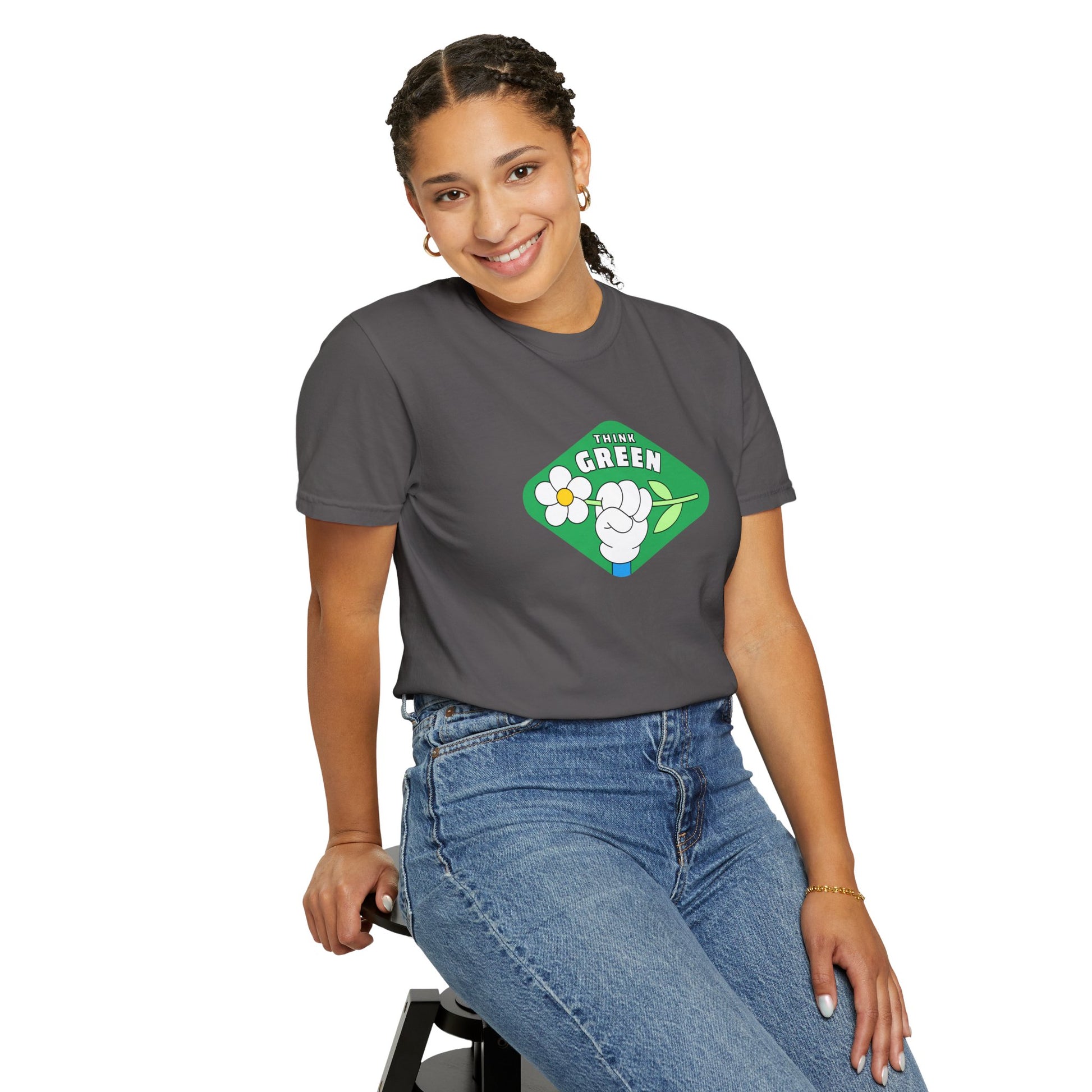 Think Green Unisex Garment-Dyed T-shirt - Zion Legend Fashions
