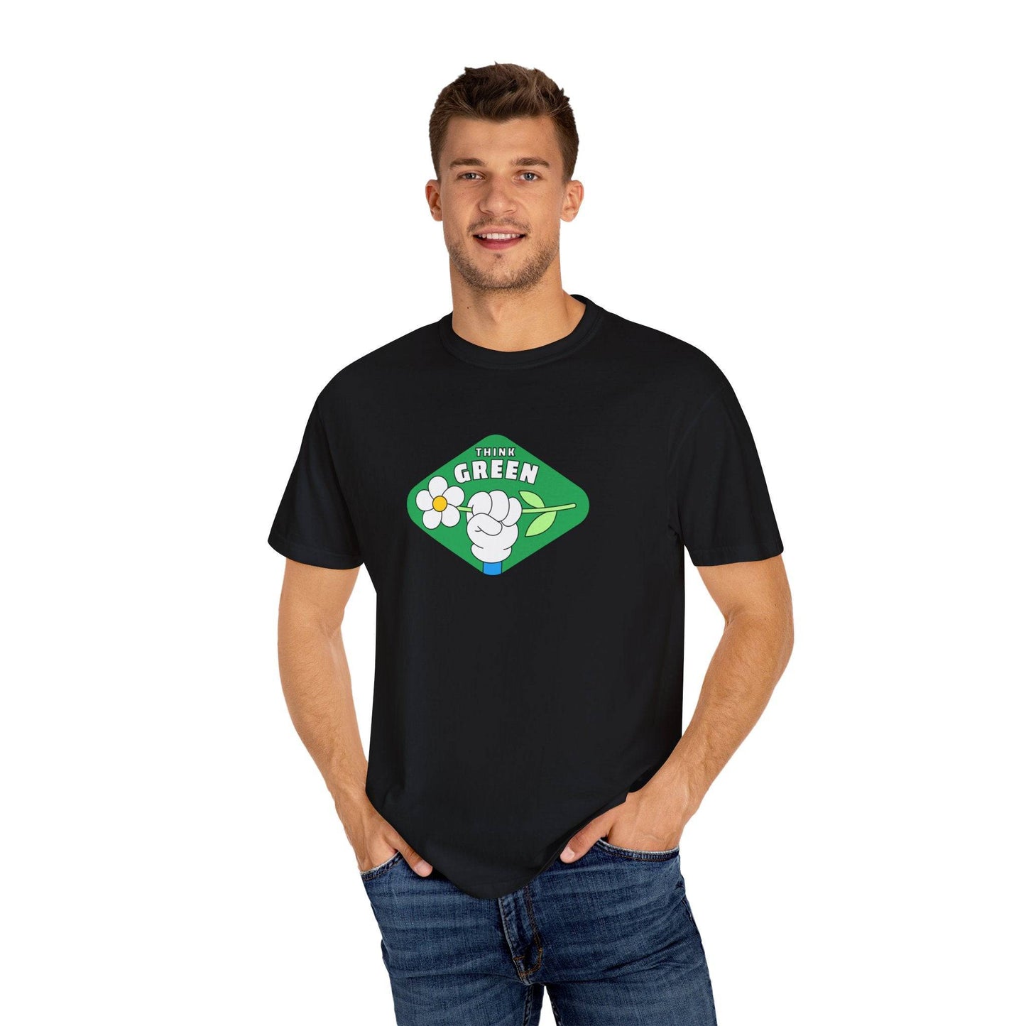 Think Green Unisex Garment-Dyed T-shirt - Zion Legend Fashions